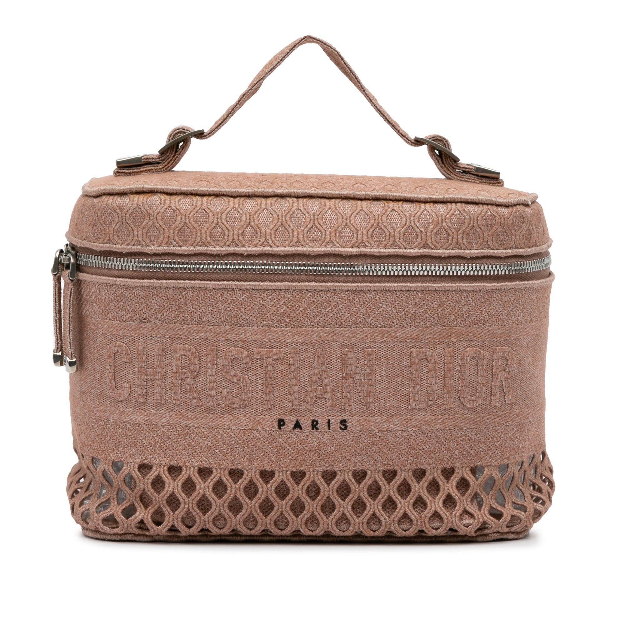 Dior Dior Mesh Embroidered Diortravel Vanity Case Pink Size ONE SIZE - 1 Thumbnail