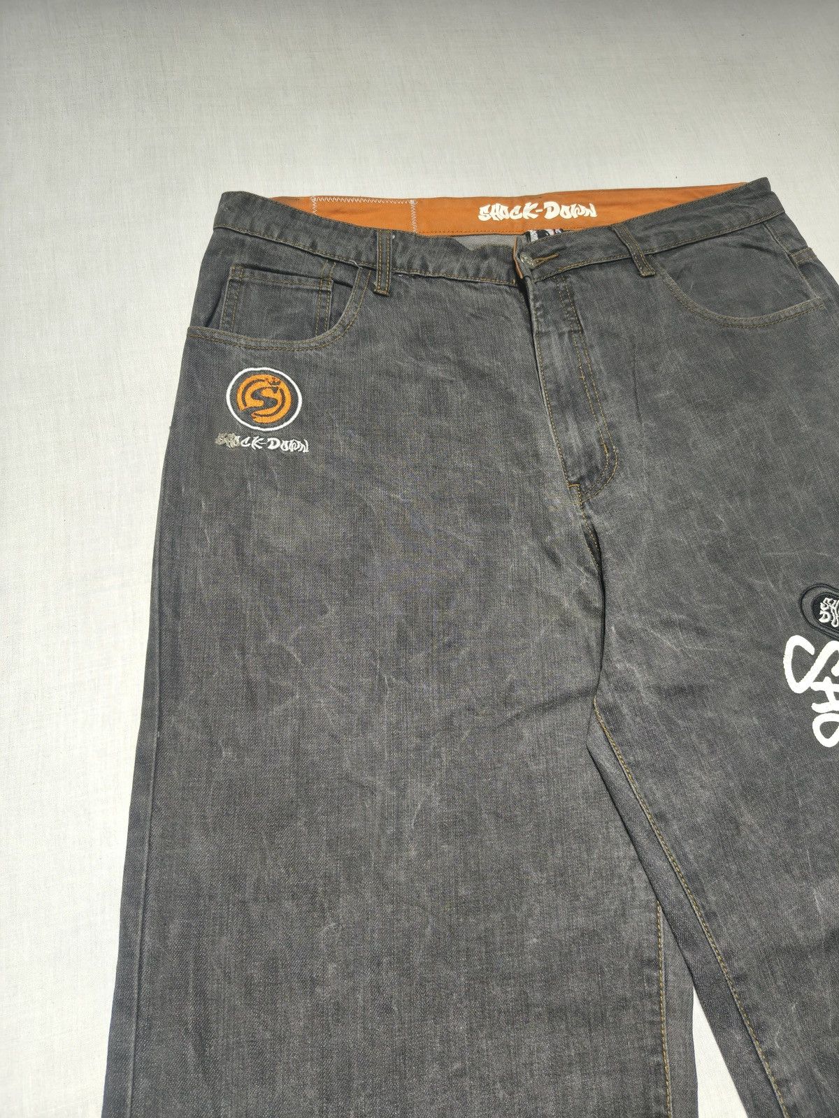 Southpole Y2K CRAZY PRINT BAGGY DENIM JEANS 🛹(014) Size US 38 / EU 54 - 9 Thumbnail