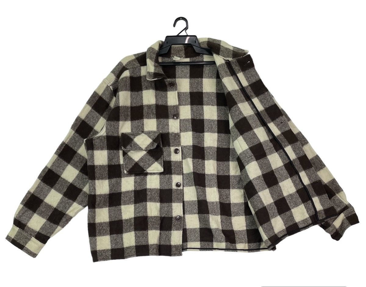 Vintage Vtg 70s Minnesota Woolen wool shirts checkered twin pocket Size US L / EU 52-54 / 3 - 2 Thumbnail