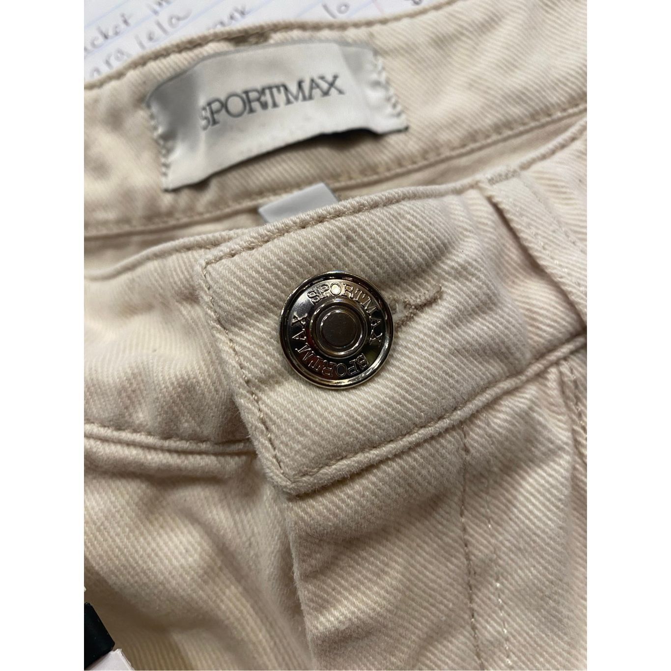 Sportmax SPORTMAX Etuania Trouser in Ivory Size 26 NWT Size 26" / US 2 / IT 38 - 10 Thumbnail