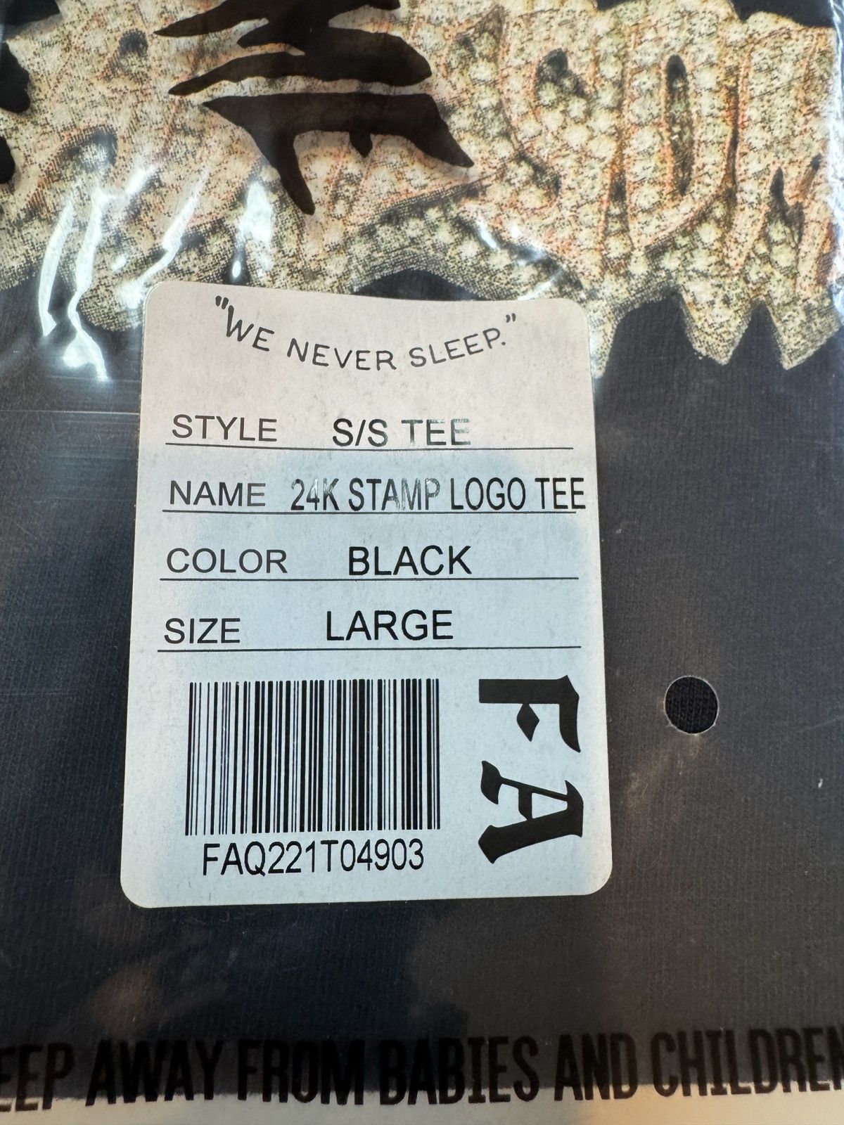 Fucking Awesome Fucking Awesome 24K Stamp Logo T-Shirt Black Large Deadstock Size US L / EU 52-54 / 3 - 2 Thumbnail