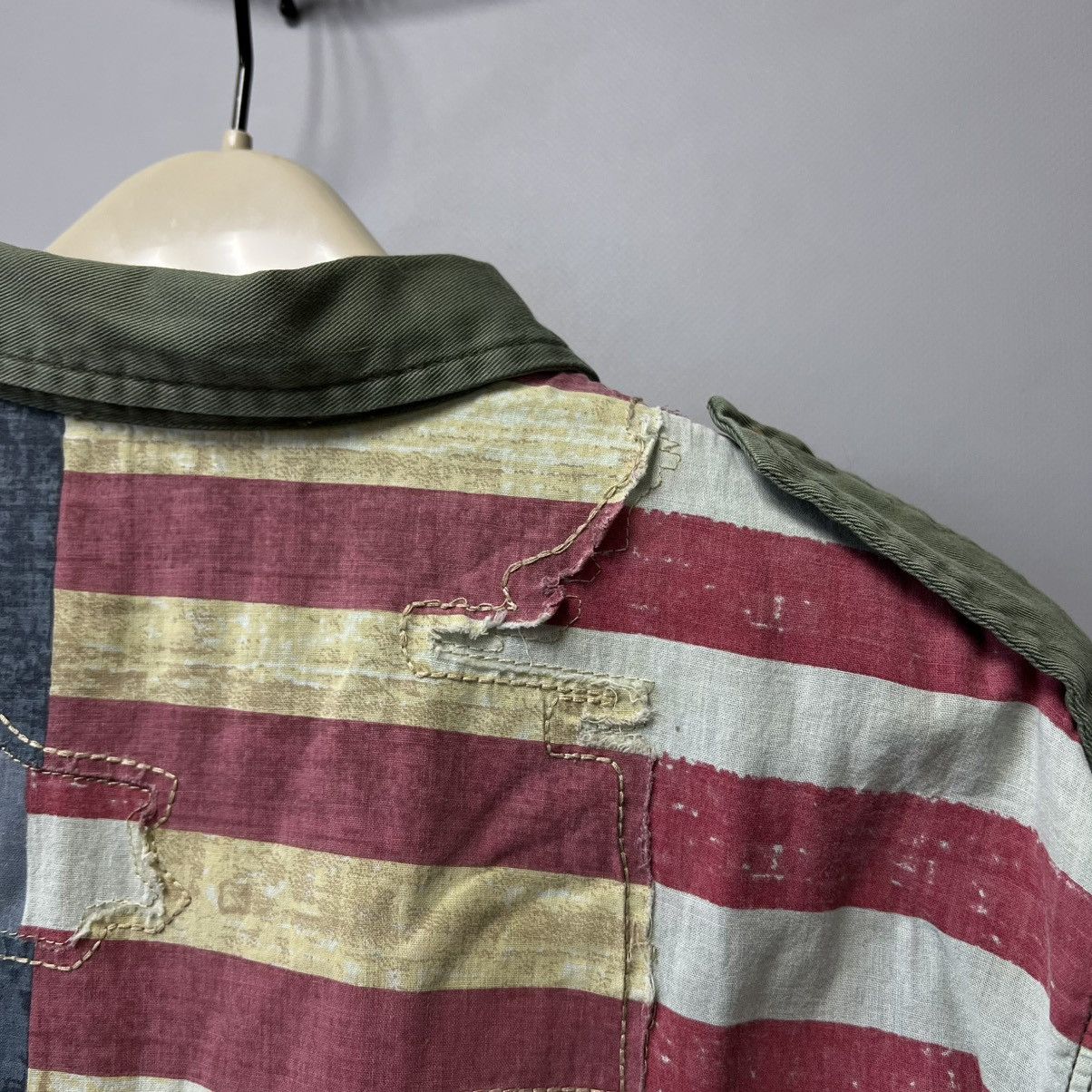 Denim & Supply Ralph Lauren Ralph Lauren Flag-Back USA 🇺🇸 Military Shirt Long Sleeve y2k Size US M / EU 48-50 / 2 - 7 Thumbnail