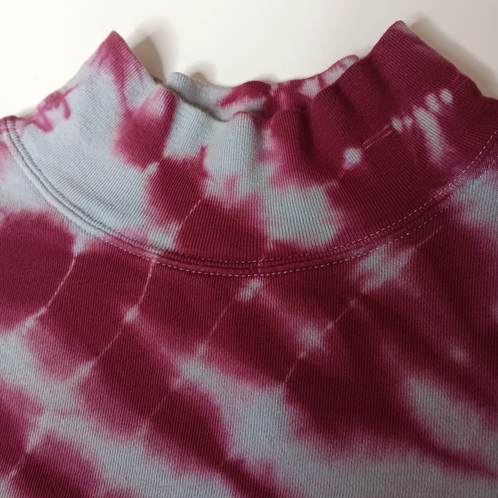 Calvin Klein Calvin Klein Jeans Sweatshirt M Tie Dye Purple Mock Neck Cropped Hippie Boho Knit 100% Cotton Pullover Women Size M / US 6-8 / IT 42-44 - 7 Thumbnail