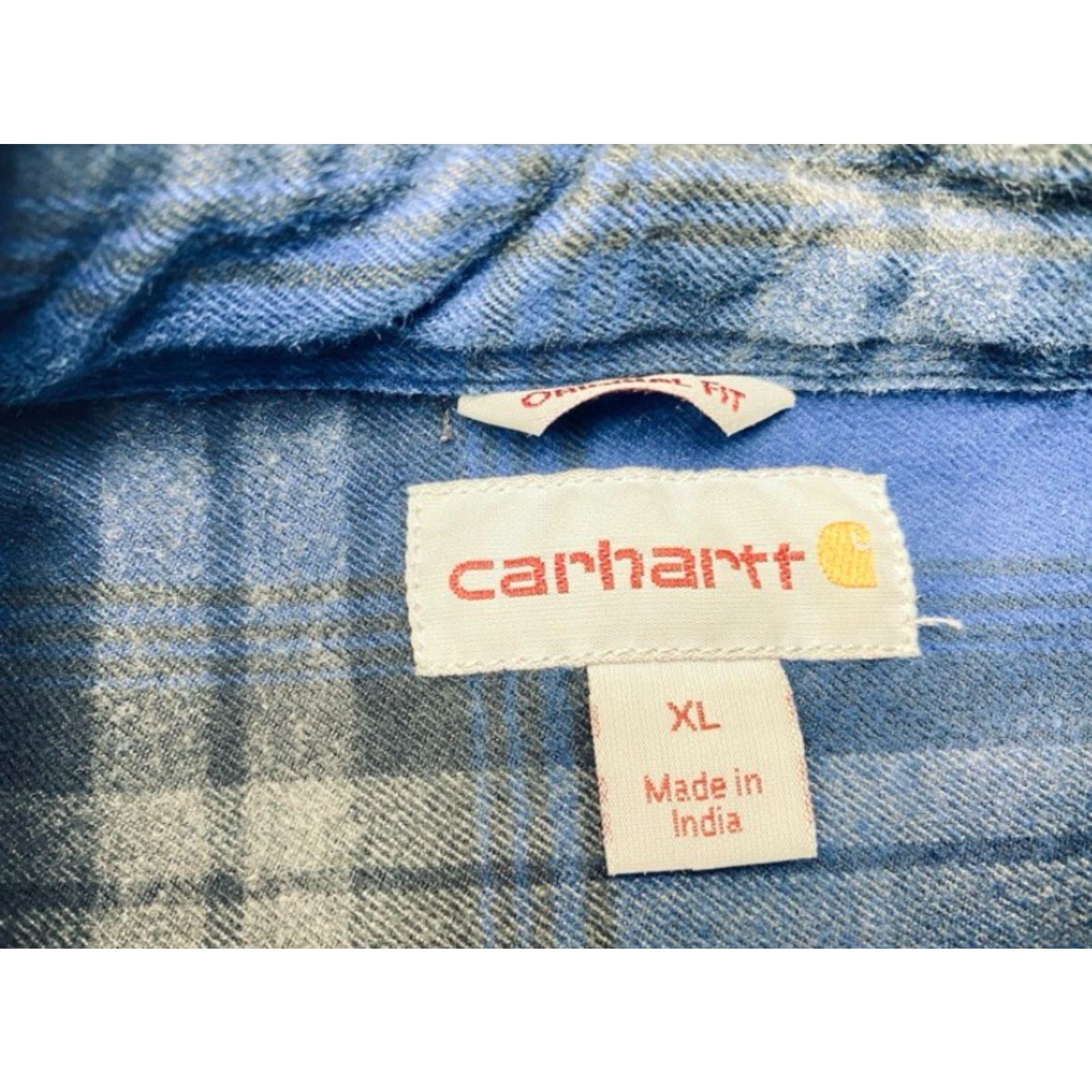 Carhartt Carhartt Heavy Flannel Shirt Hubbard 102215 988 Men's Size XL Blue Plaid 8223 Size US XL / EU 56 / 4 - 7 Thumbnail