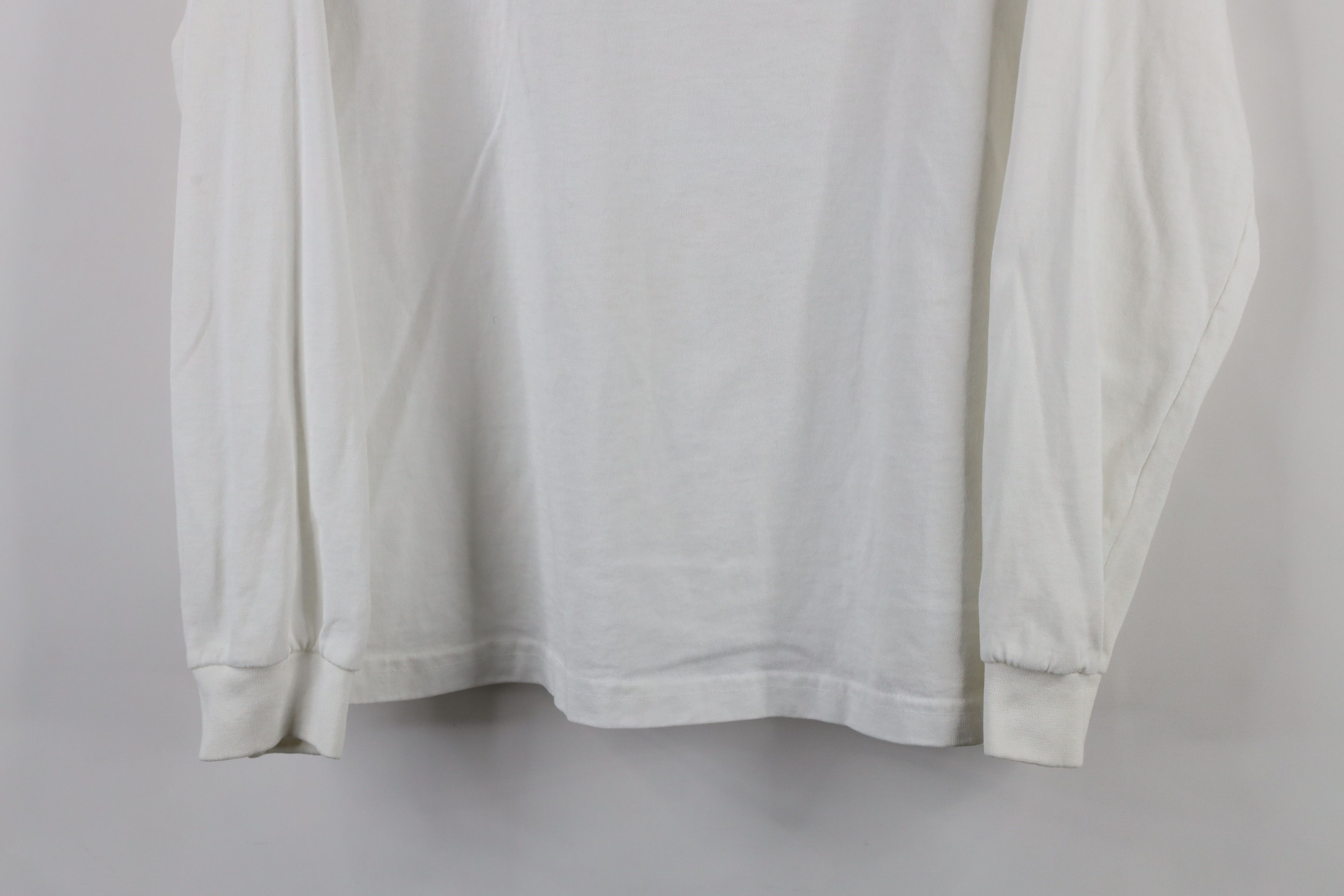 Vintage Vintage 90s Streetwear Blank Turtleneck T-Shirt White USA Size L / US 10 / IT 46 - 3 Thumbnail