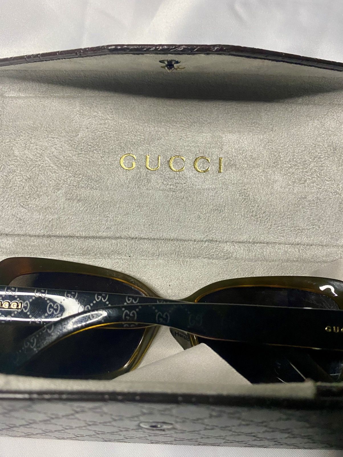 Gucci Gucci Brown Unisex Acetate Sunglasses Size ONE SIZE - 6 Thumbnail