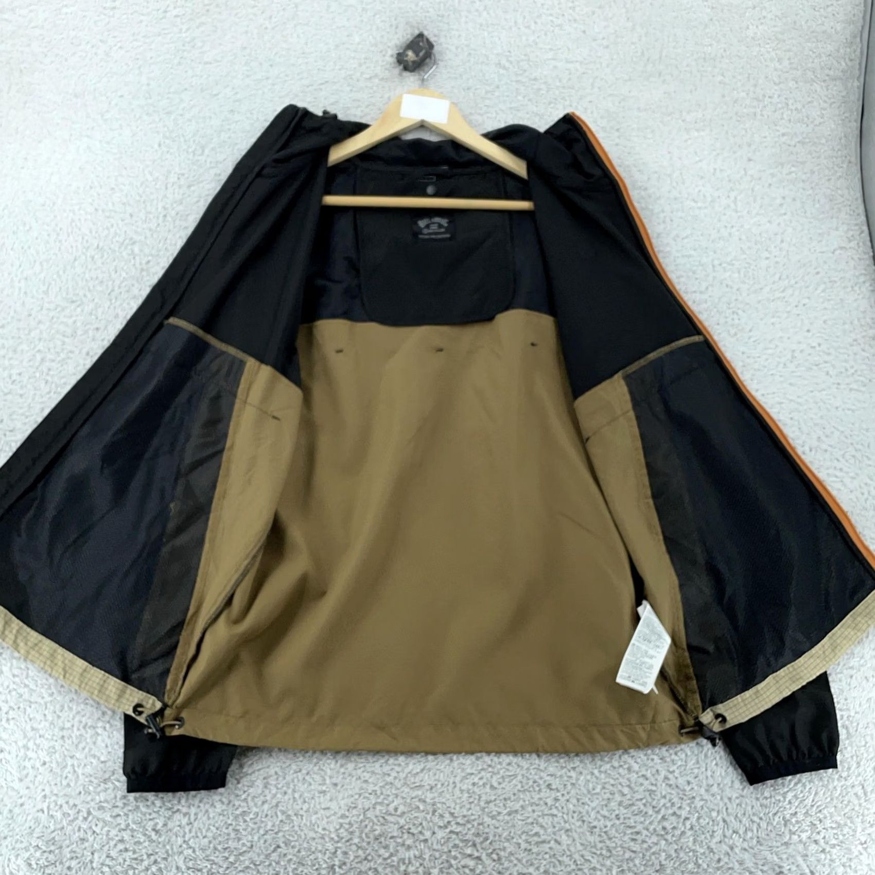 Billabong Billabong Windbreaker Jacket Mens S Black Tan Packable Zip Up Size US S / EU 44-46 / 1 - 2 Thumbnail