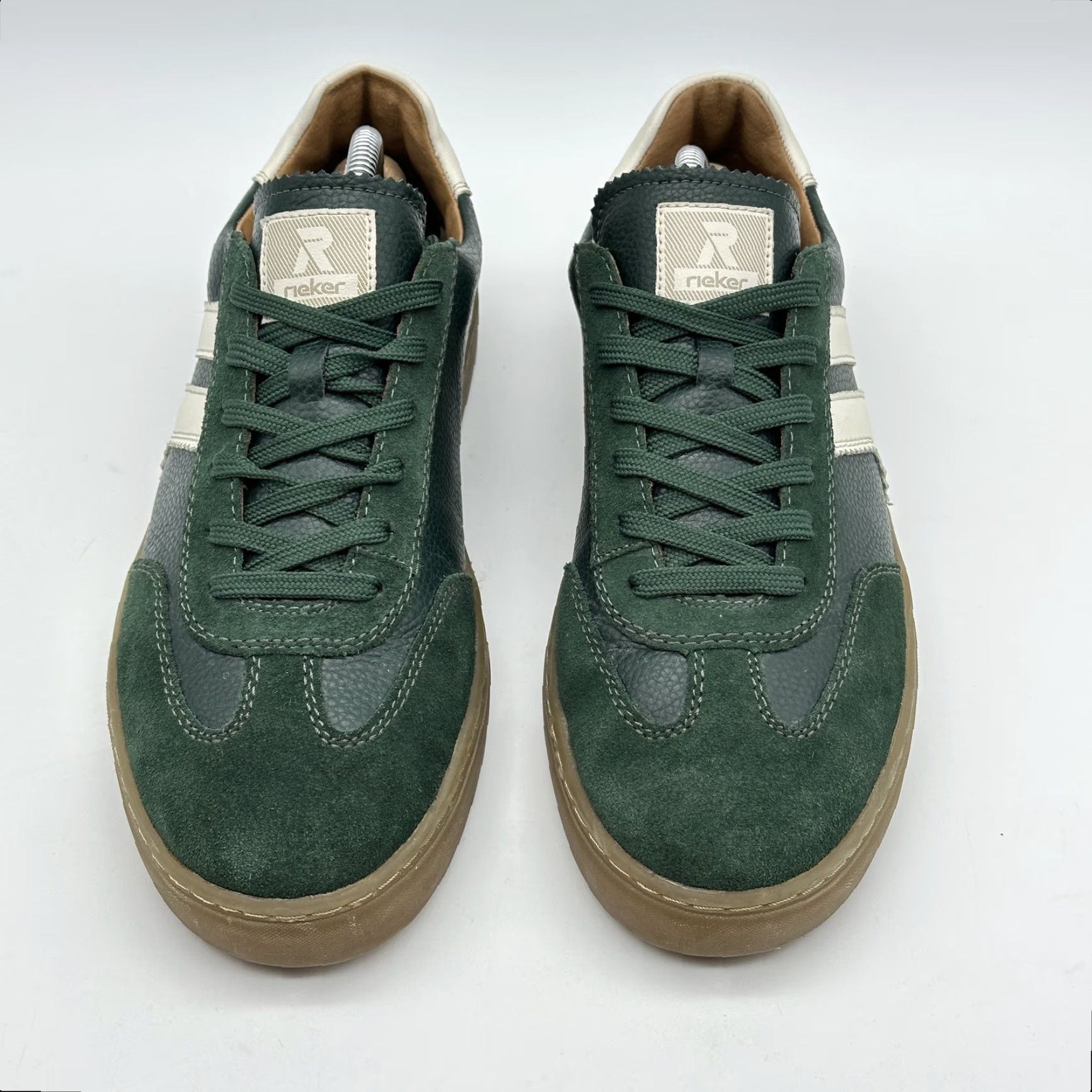 Rieker Rieker Evolution Mens Size 42 US 9 Green Leather Low Top Sneakers Gum Sole Size US M / EU 48-50 / 2 - 6 Thumbnail