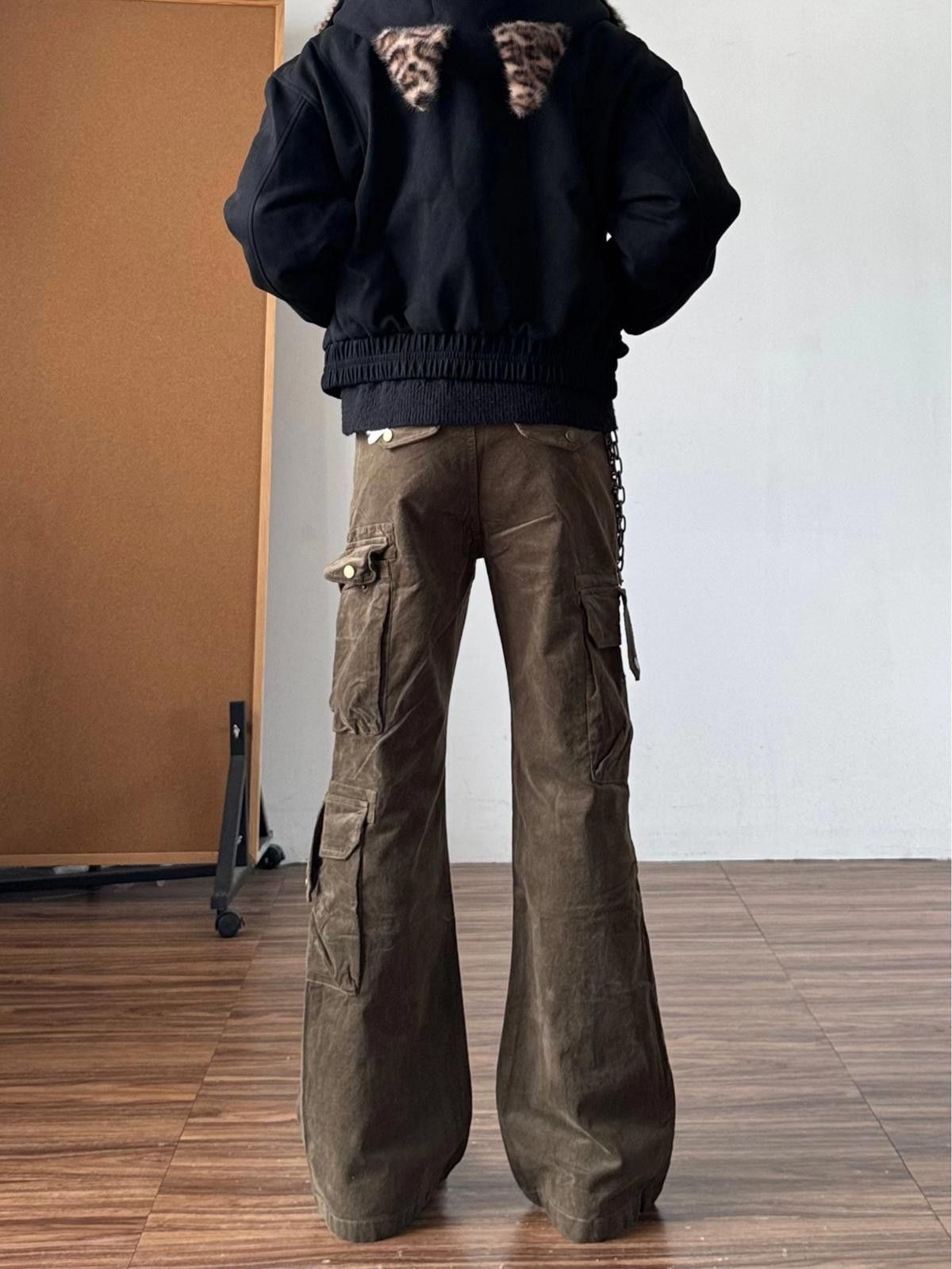 Vintage Corduroy Cargo Flared Pants - Stacked Pants Size US 30 / EU 46 - 4 Thumbnail