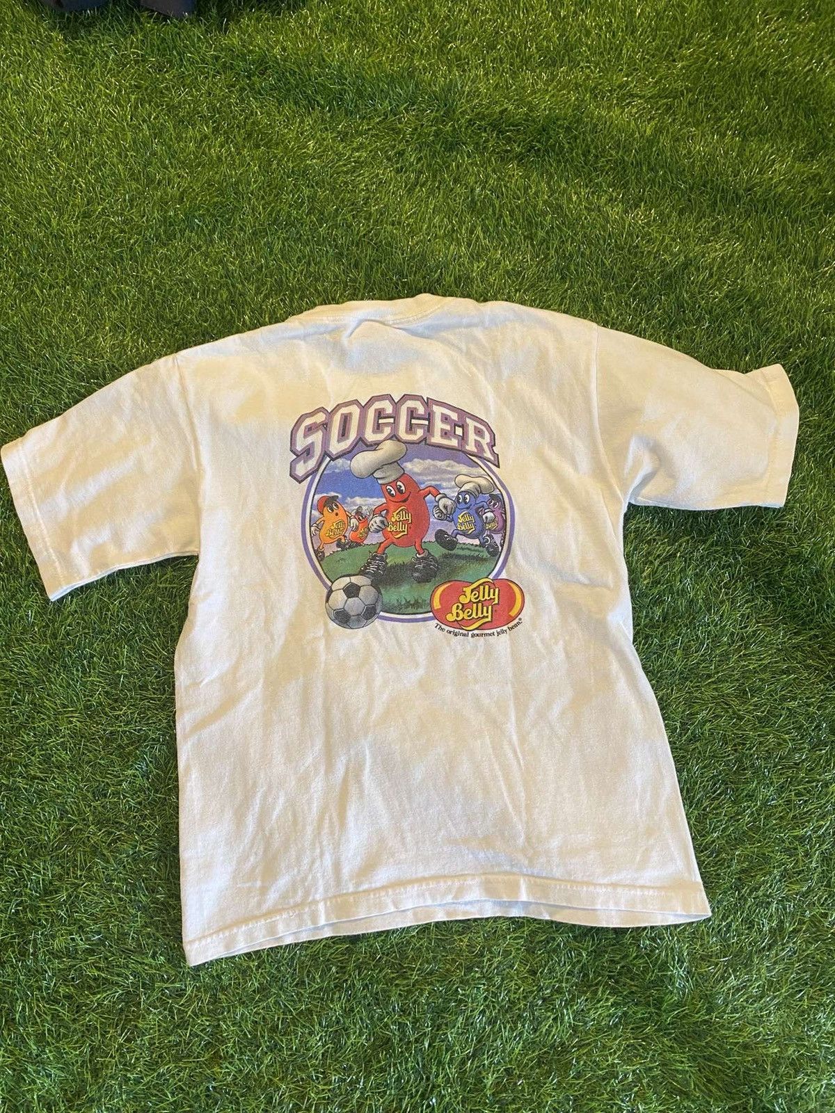 Vintage Vintage Jelly Belly Soccer Tee Shirt Size 14-16 Youth Size US XXS / EU 40 - 2 Thumbnail