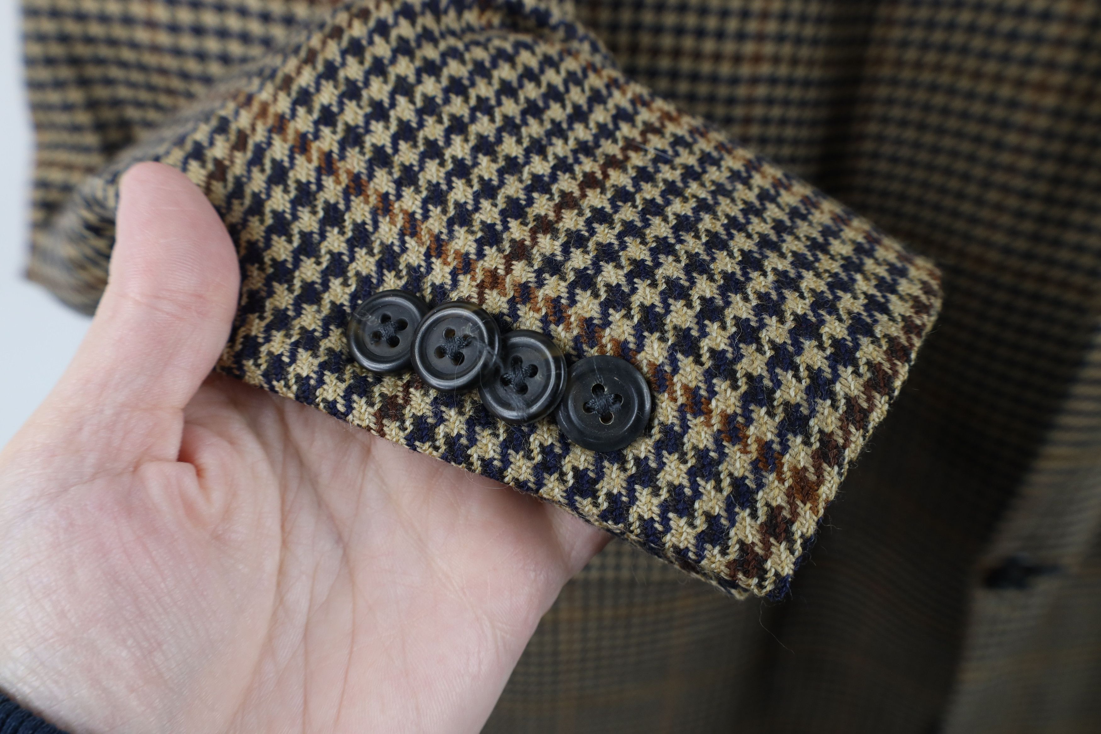 Lands' End × Vintage Vintage 90s Lands End Houndstooth Suit Coat Blazer Jacket Size US L / EU 52-54 / 3 - 4 Thumbnail