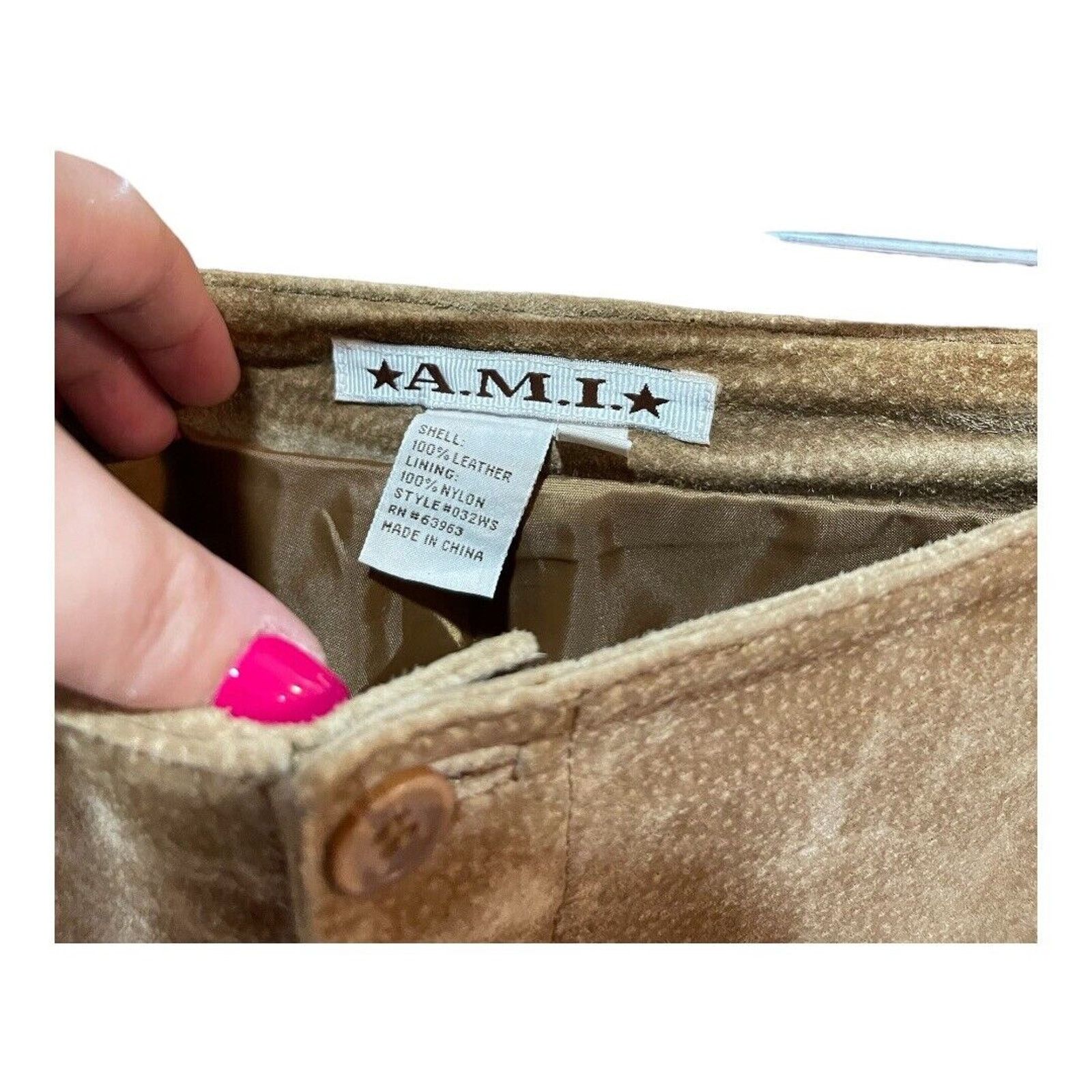 AMI A.M.I. Suede leather Pants Size 32" / US 10 / IT 46 - 2 Thumbnail
