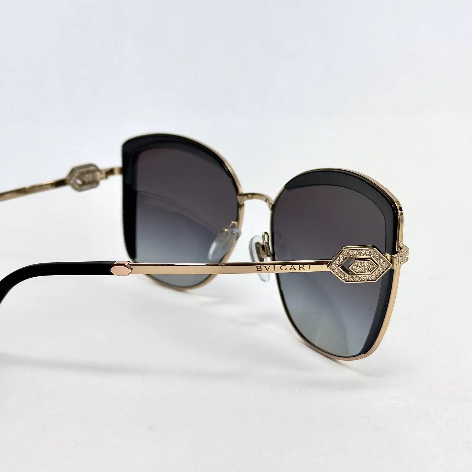 Bvlgari BVLGARI Black Gold Logo Butterfly Sunglasses BV6128B 6128 Size ONE SIZE - 4 Thumbnail