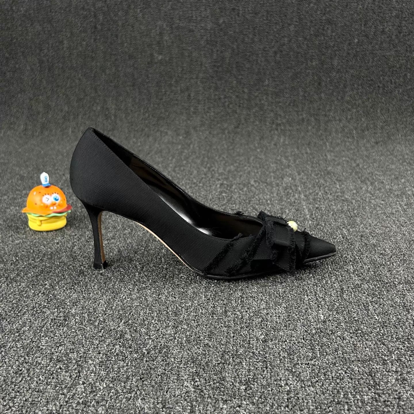 Dior Dior Black Bow High Heels Size 38.5 HB6774 Size US 8 / IT 38 - 4 Thumbnail