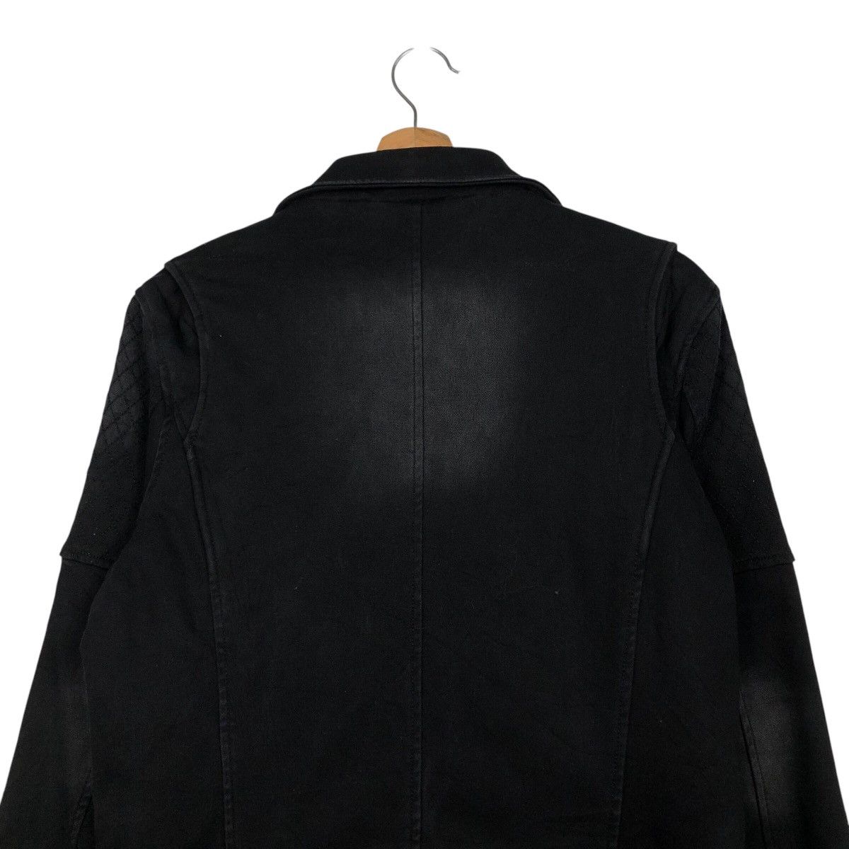 Designer × Japanese Brand × Vintage 📌Cropped Biker Jacket Double Collar Vence Exchange Size US L / EU 52-54 / 3 - 10 Thumbnail