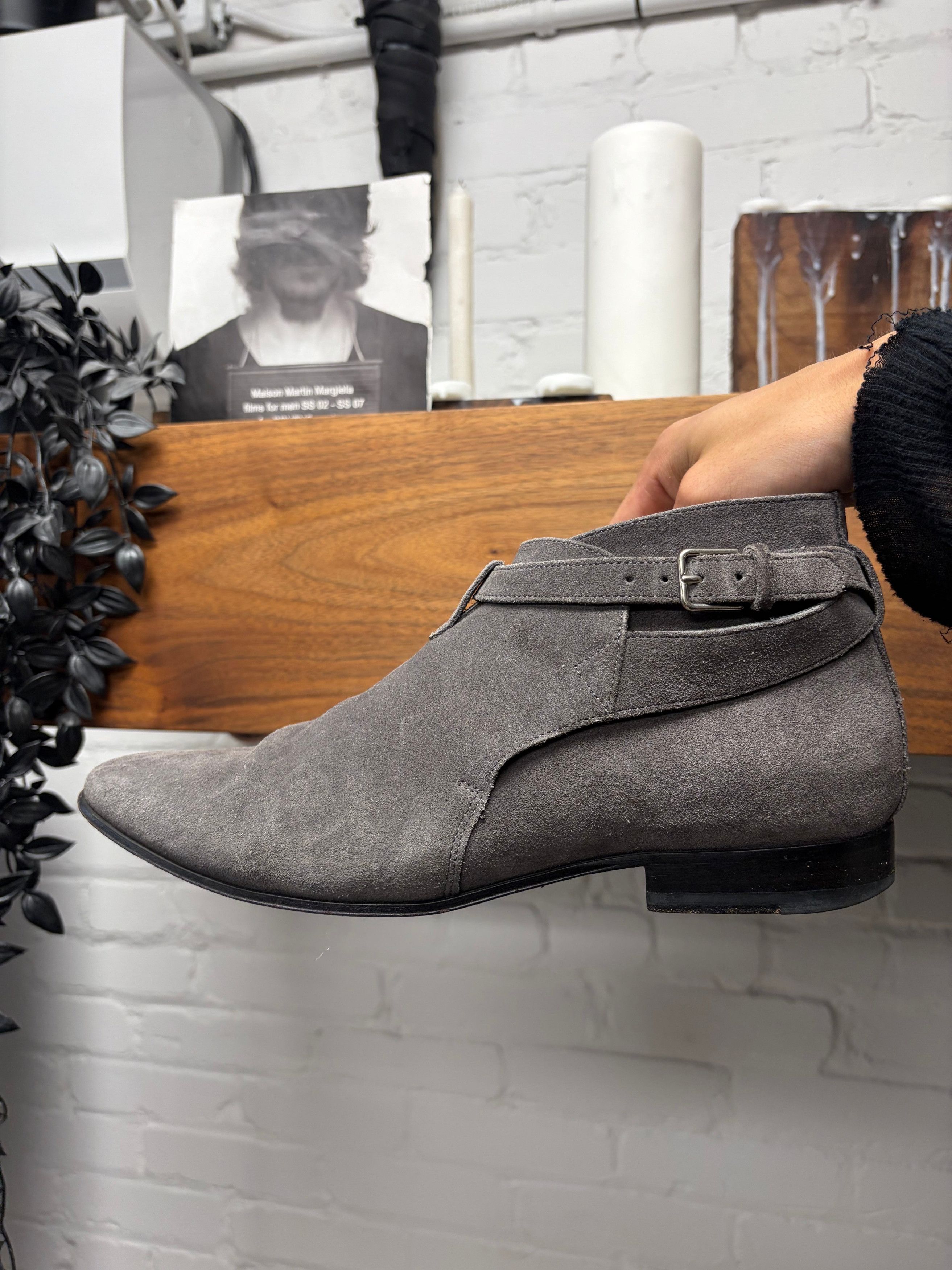 Saint Laurent Paris Saint Laurent Dark Grey Suede 'Jodhpur