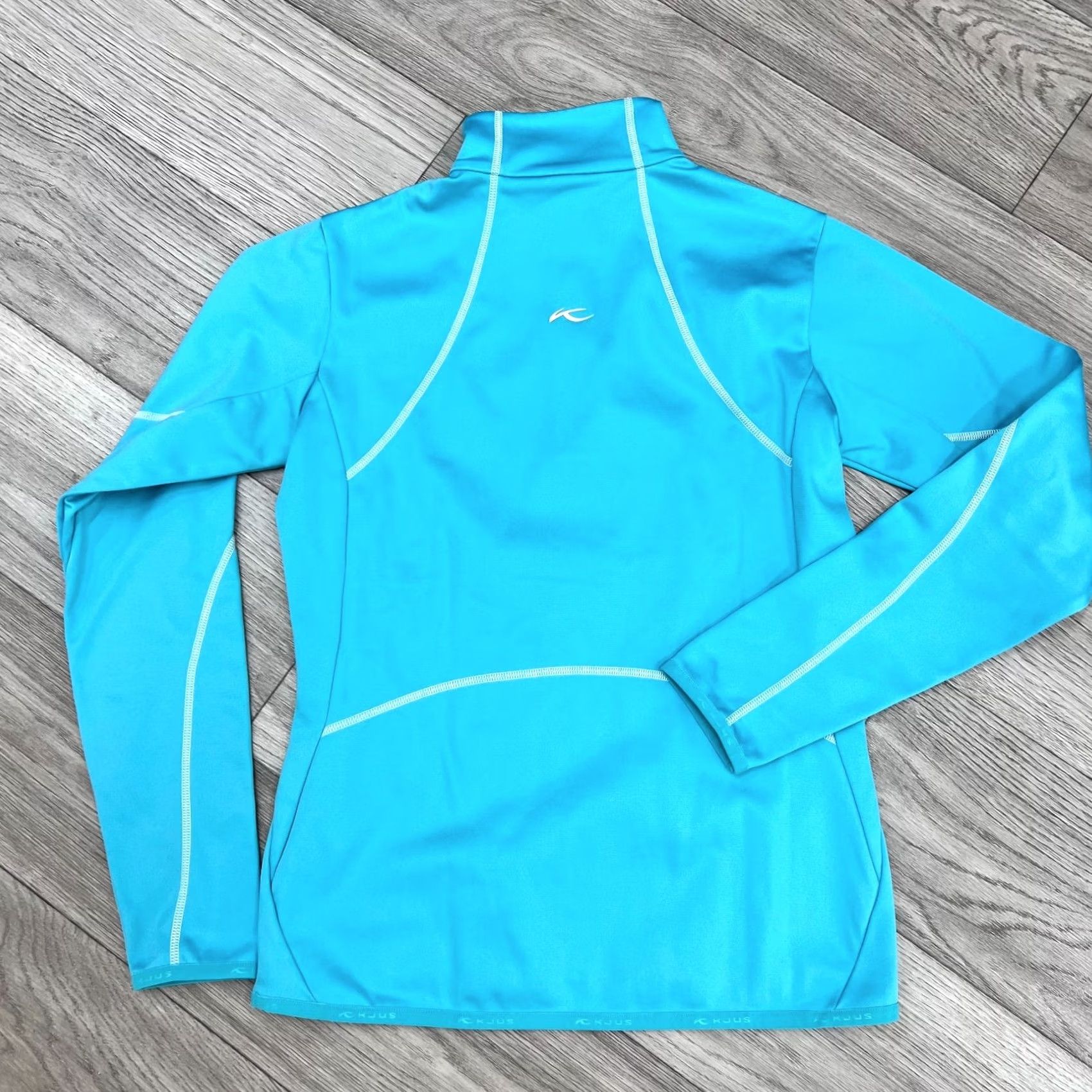KJUS Kjus Systems Jumper Women's Size L Long Sleeve Zip Turquoise Activewear Shirt Womens L Jumper Size L / US 10 / IT 46 - 4 Thumbnail
