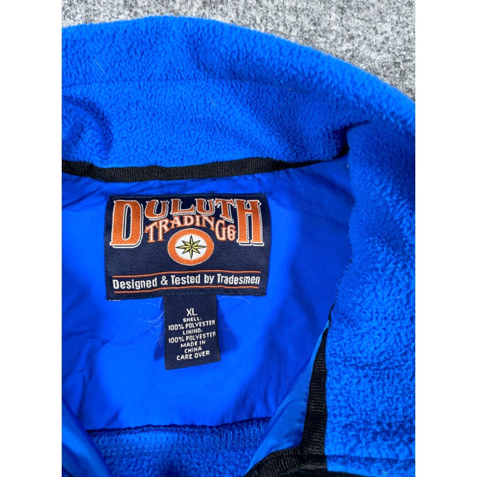Vintage Duluth Jacket XL Blue Fleece Zip Full Zip Lined Pockets 90s Retro Sports Men Regular Size US XL / EU 56 / 4 - 3 Thumbnail