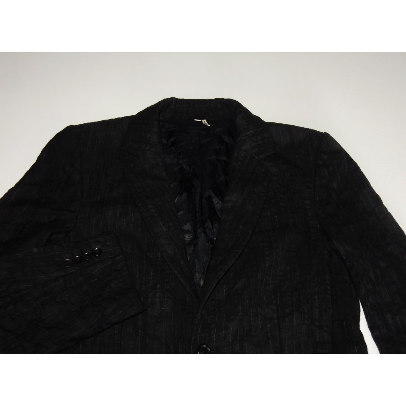 Juicy Couture VINTAGE Juicy Couture Blazer Jacket Men's 40 Black Cotton 2-Button Single Vent 30" Length Size 40R - 2 Thumbnail