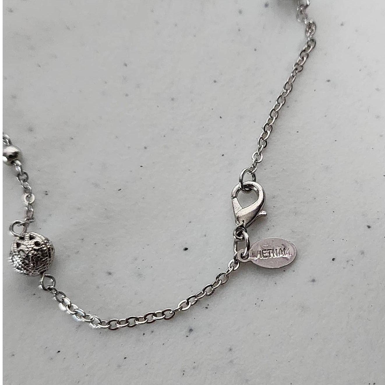 Designer Cookie Lee Signed Art Deco Silver Ball Bead Flapper Necklace Size ONE SIZE - 4 Thumbnail
