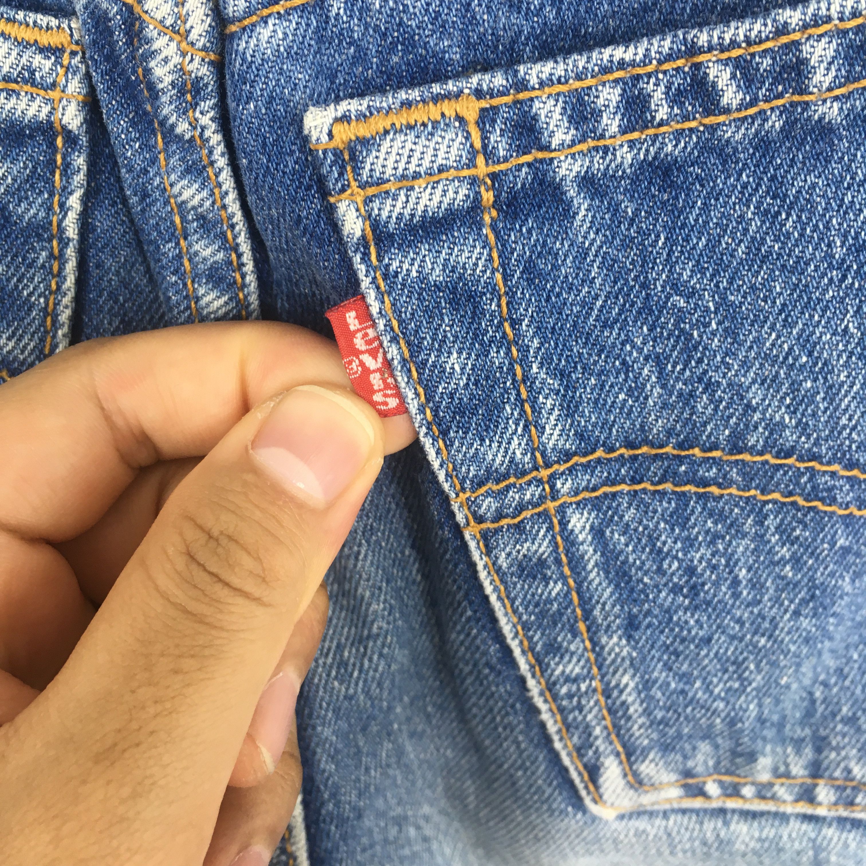 Levi's Size 23x27 Vintage 80s Levi's 501 Faded Blue Jeans S582 Size 23" - 14 Thumbnail