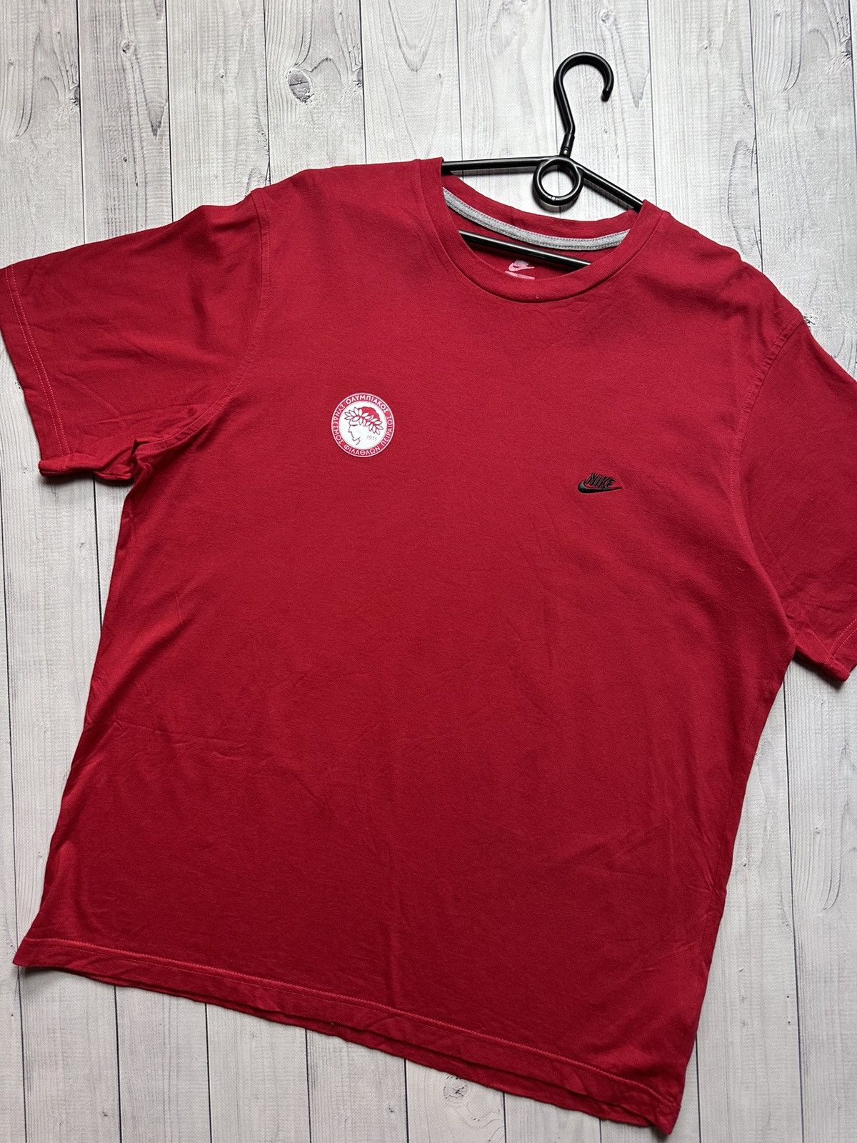 Nike Vintage Nike Olympiacos soccer tee red rare logo Size US XL / EU 56 / 4 - 2 Thumbnail