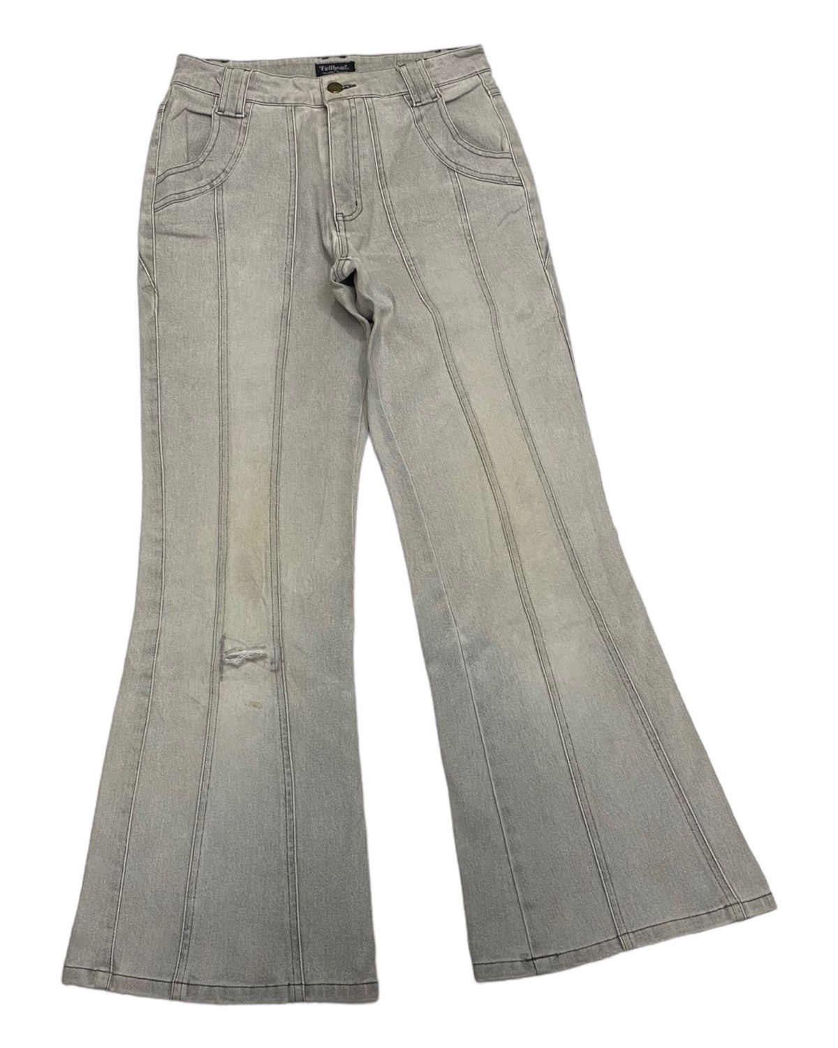 Hysteric Glamour × Japanese Brand JAPANESE AVANT GARDE STYLE DENIM FLARE DISTRESSED BOOTCUT Size US 27 - 5 Thumbnail