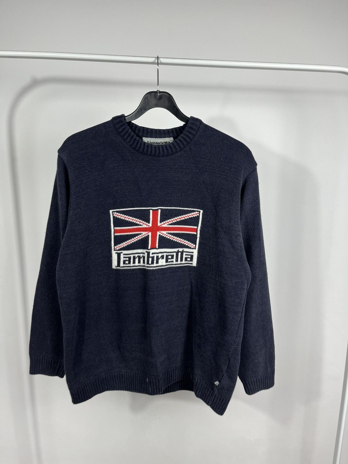 Lambretta Lambretta Union Jack Logo Knit Sweater Navy Mod Scooter M Size US M / EU 48-50 / 2 - 2 Thumbnail