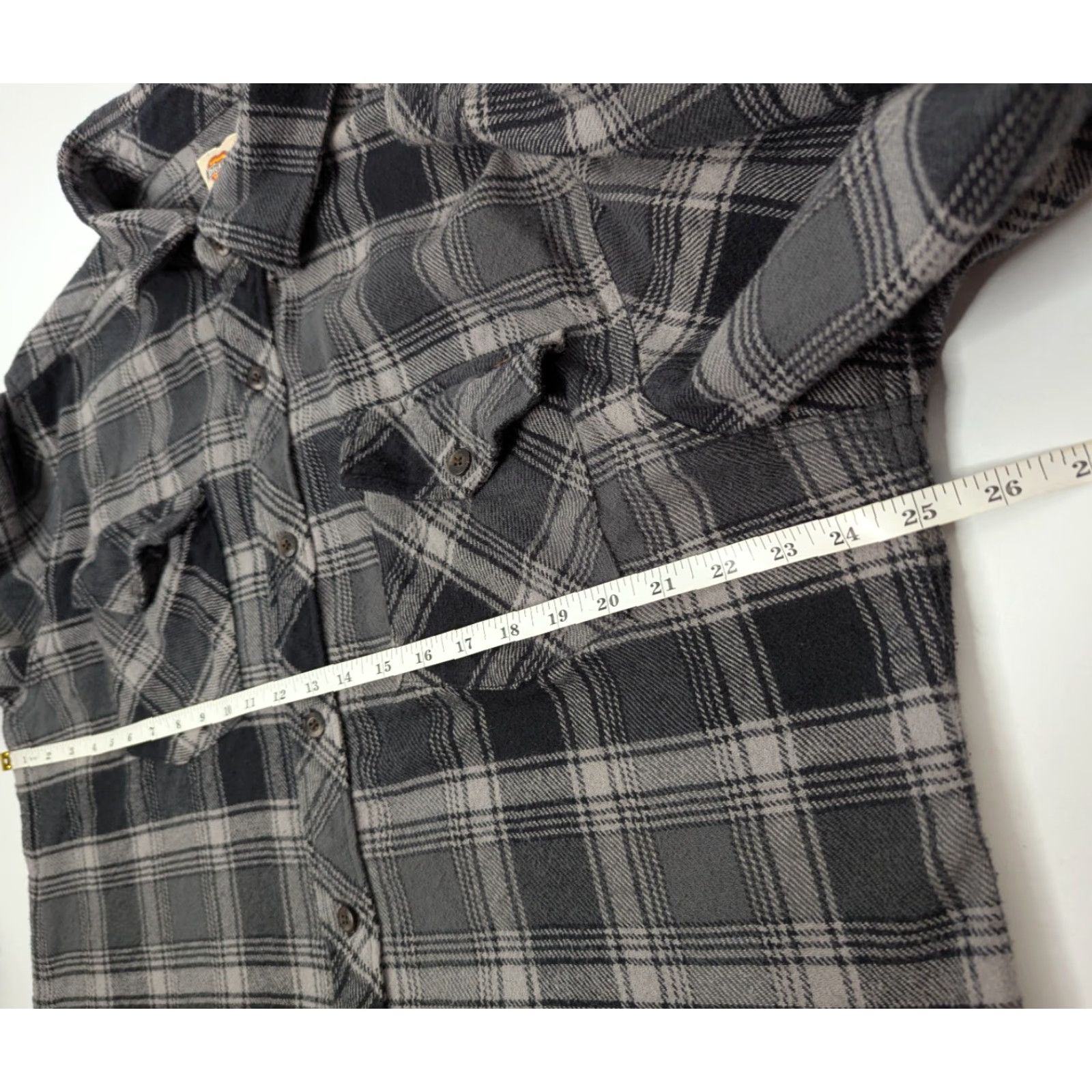 Dickies Dickies Shirt Men XL Long Sleeve Flannel Black Gray Plaid Button-Up Casual Workwear Size US XL / EU 56 / 4 - 6 Thumbnail
