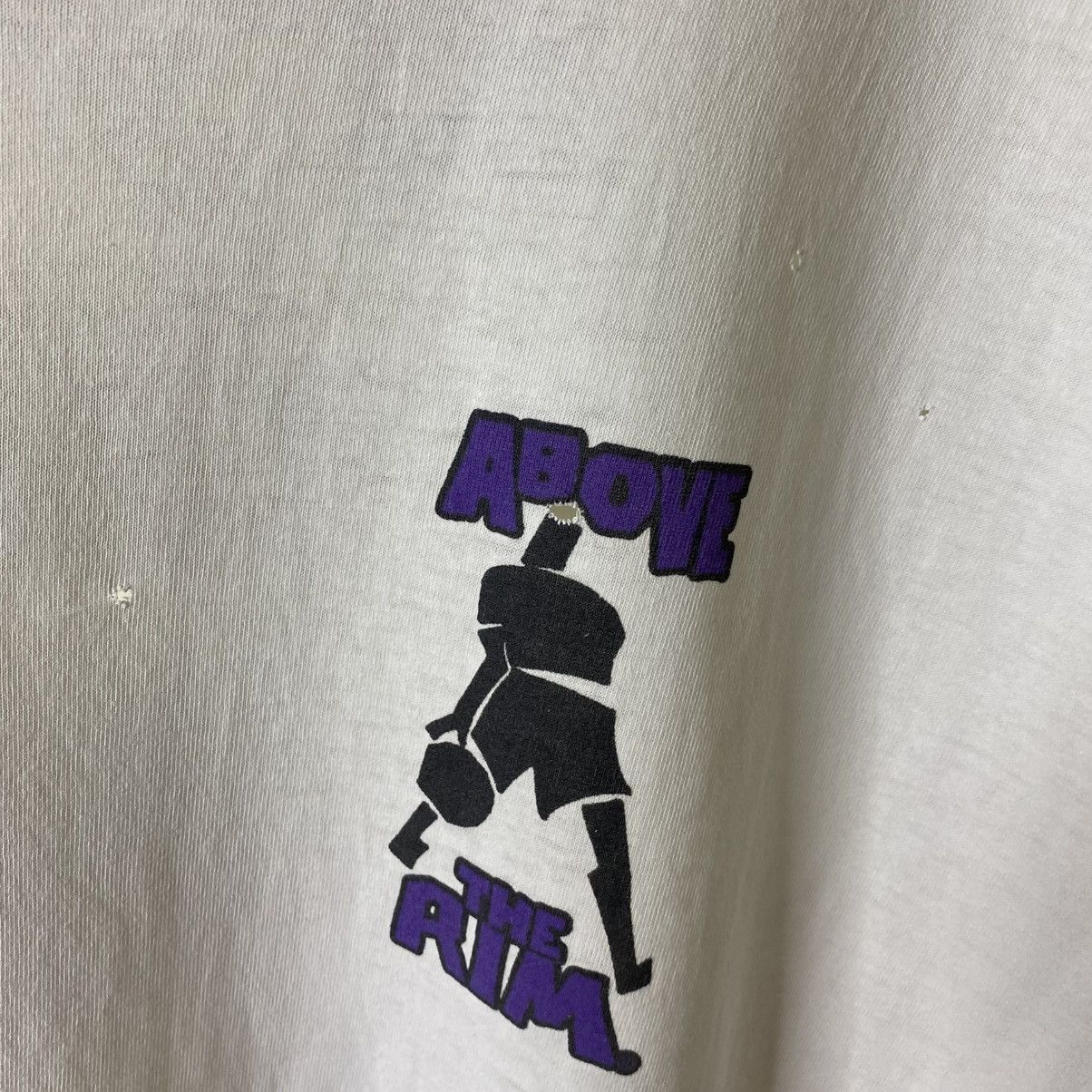Above the Rim Vintage 1990s Above The Rim Hoopswear Reebok Distressed Tee Size US L / EU 52-54 / 3 - 12 Thumbnail