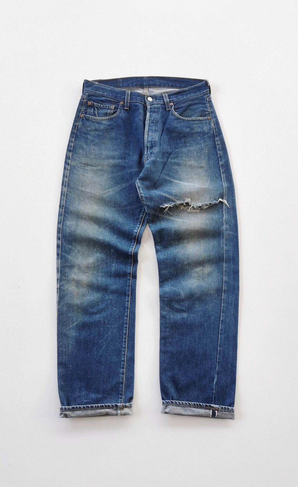 Jean × Levi's × Vintage Levis 501 vintage 90s selvedge jeans Size US 32 / EU 48 - 1 Thumbnail