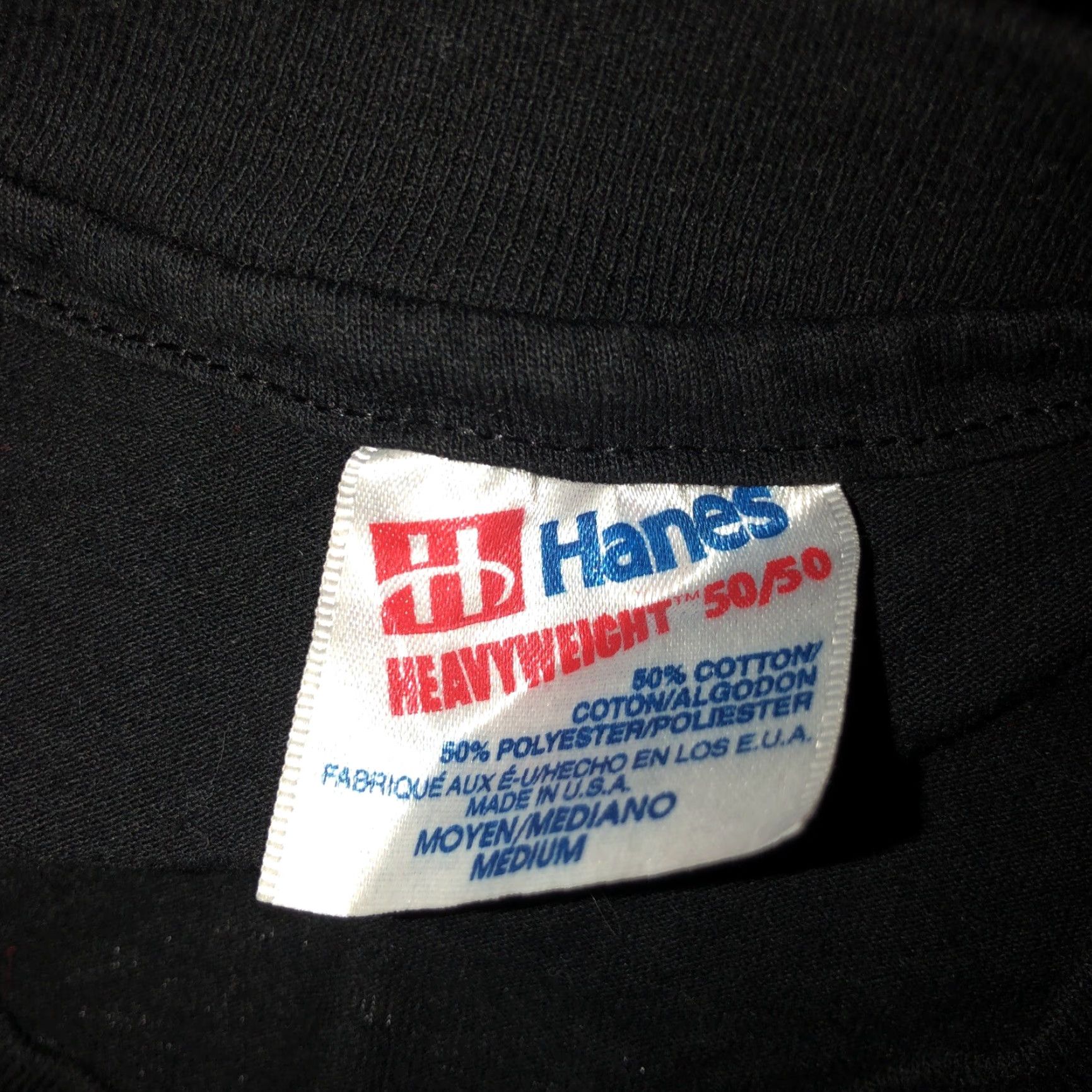 Hanes VINTAGE 92nd Avenue T-Shirt Mens M VTG Single Stitch Black Short Sleeve T Neck Hanes Mens M Size US M / EU 48-50 / 2 - 5 Thumbnail