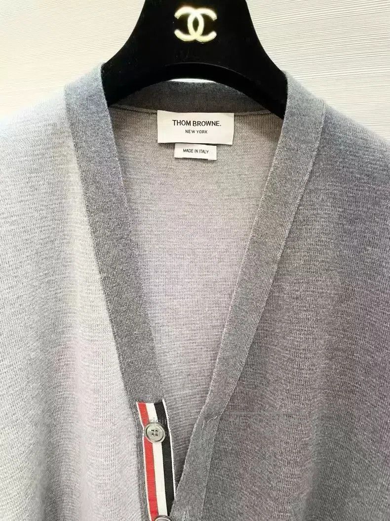 Thom Browne Thom Browne Classic gray woolen knitted cardigan Size US M / EU 48-50 / 2 - 3 Thumbnail