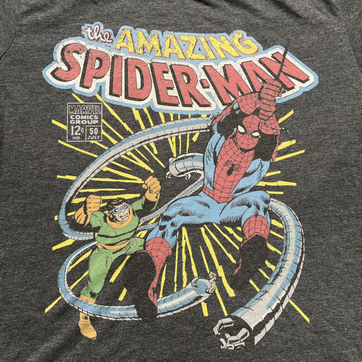 Vintage Vintage 90s Spider Man Graphic Tee Sun Faded Grunge Baggy S Size US S / EU 44-46 / 1 - 3 Thumbnail