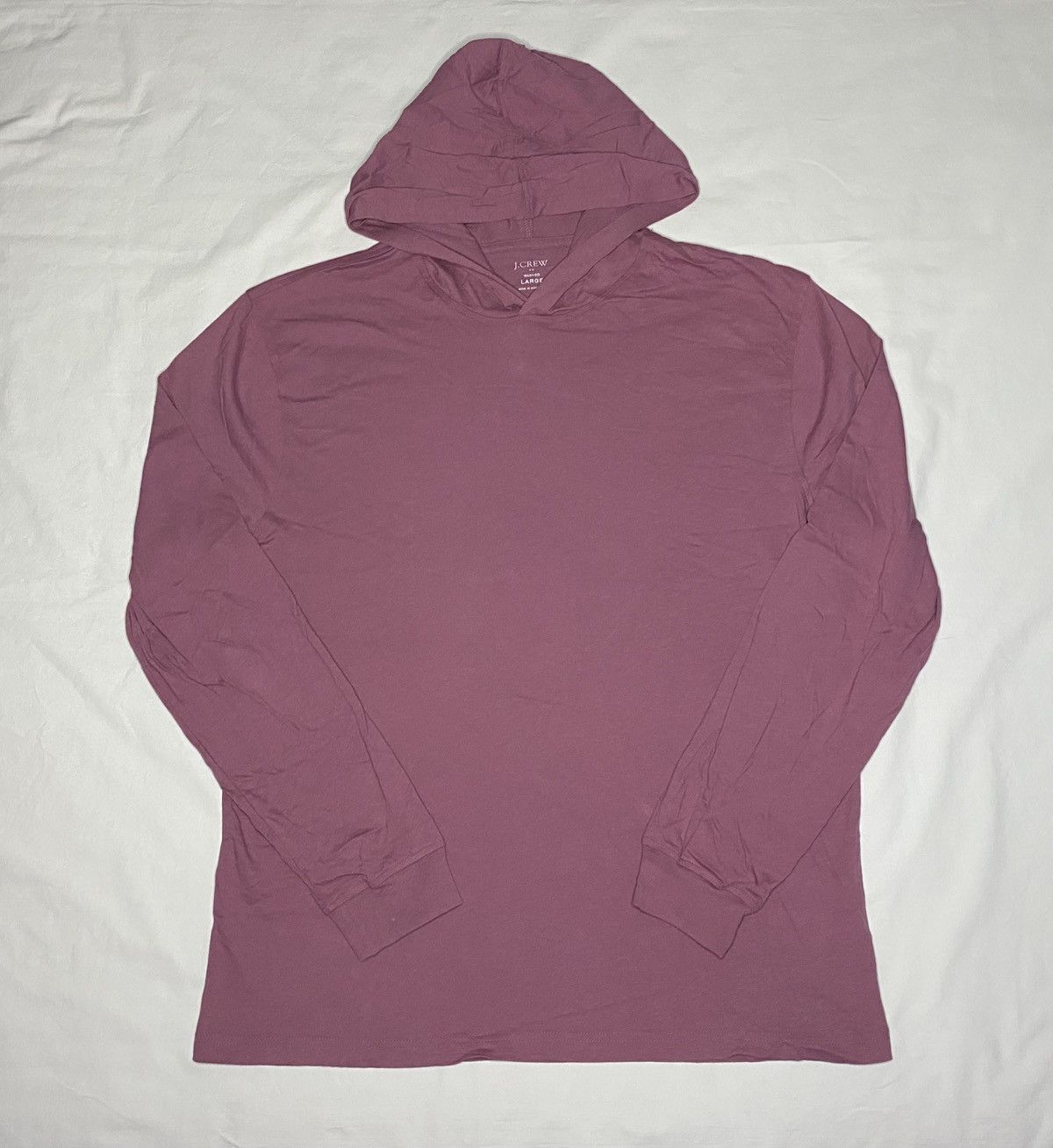 J.Crew J Crew Long-sleeve Washed Jersey Hoodie Magenta Large Size US L / EU 52-54 / 3 - 1 Thumbnail