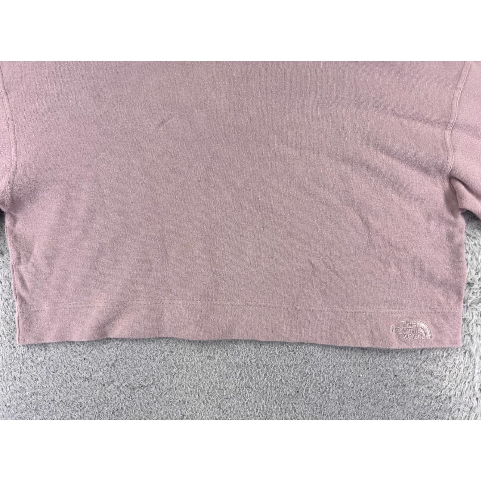 The North Face VINTAGE The North Face Hoodie Shirt Womens L Pink Crop Pullover 3/4 Sleeve Cotton Logo All Seasons Mens Womens Girls Boys Size L / US 10 / IT 46 - 5 Thumbnail