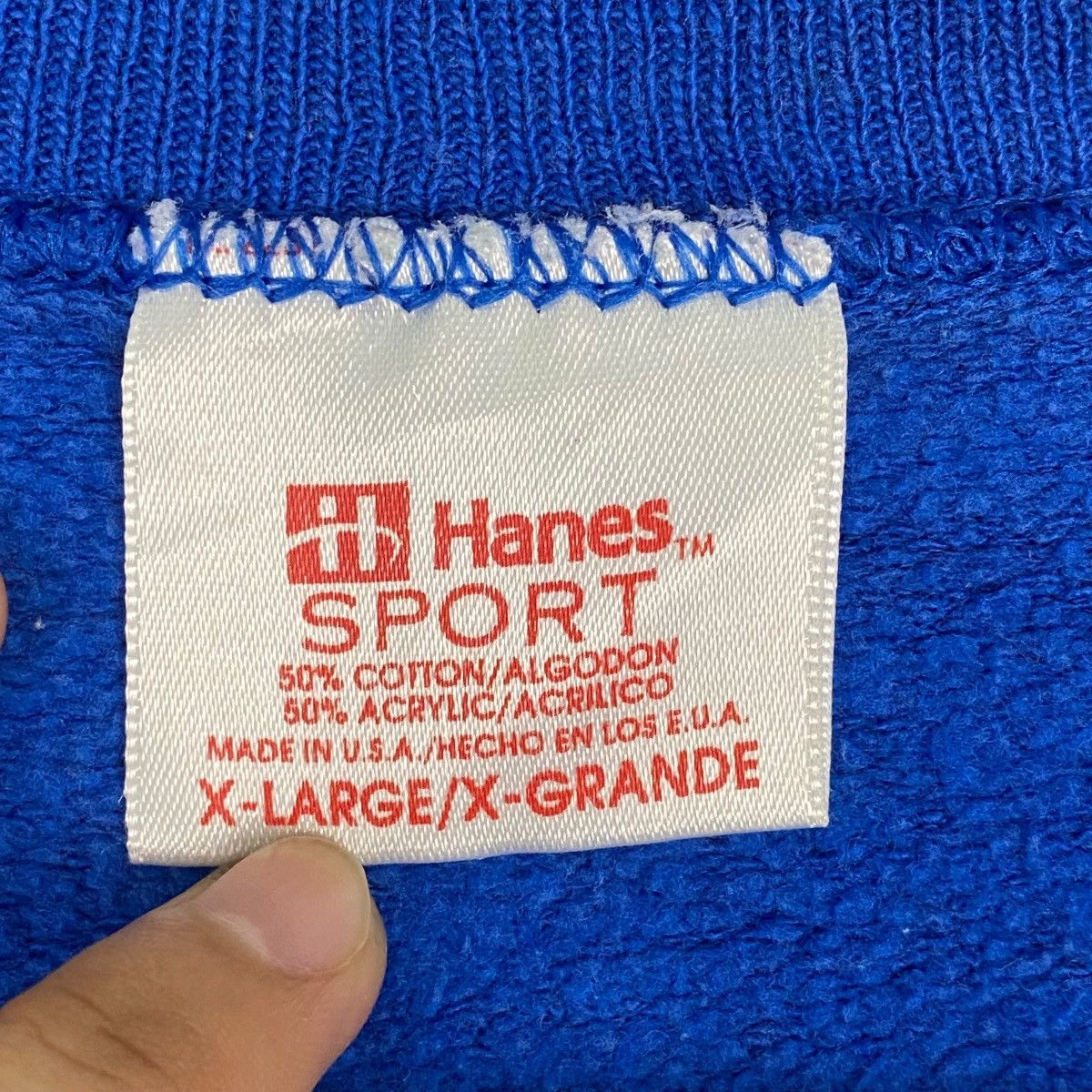 Other Vintage Hanes Crewneck Sweatshirt Blue Size L Size US L / EU 52-54 / 3 - 4 Thumbnail