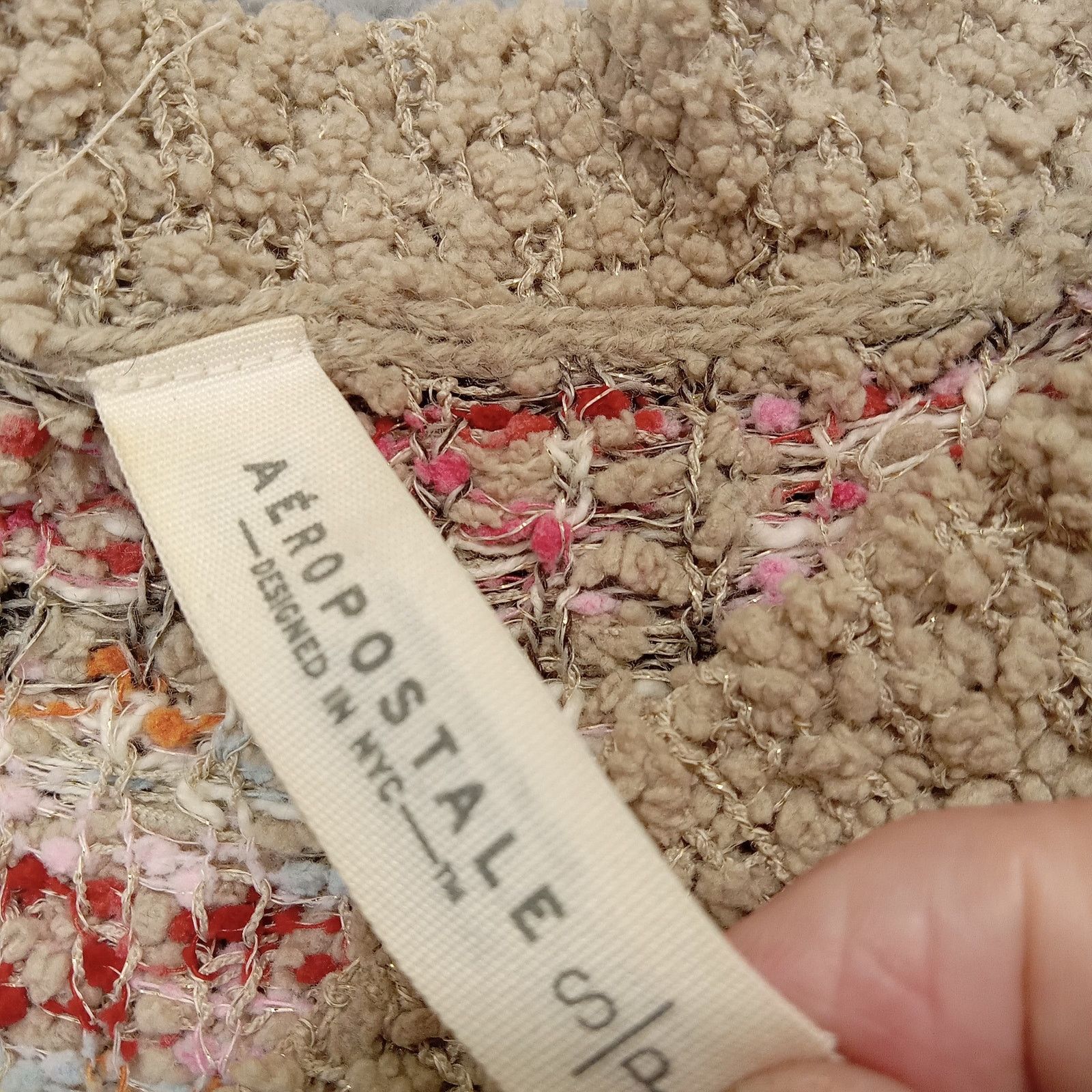 Aeropostale Aeropostale Sweater S Women's Long Sleeve Cardigan Tan Size S / US 4 / IT 40 - 4 Thumbnail