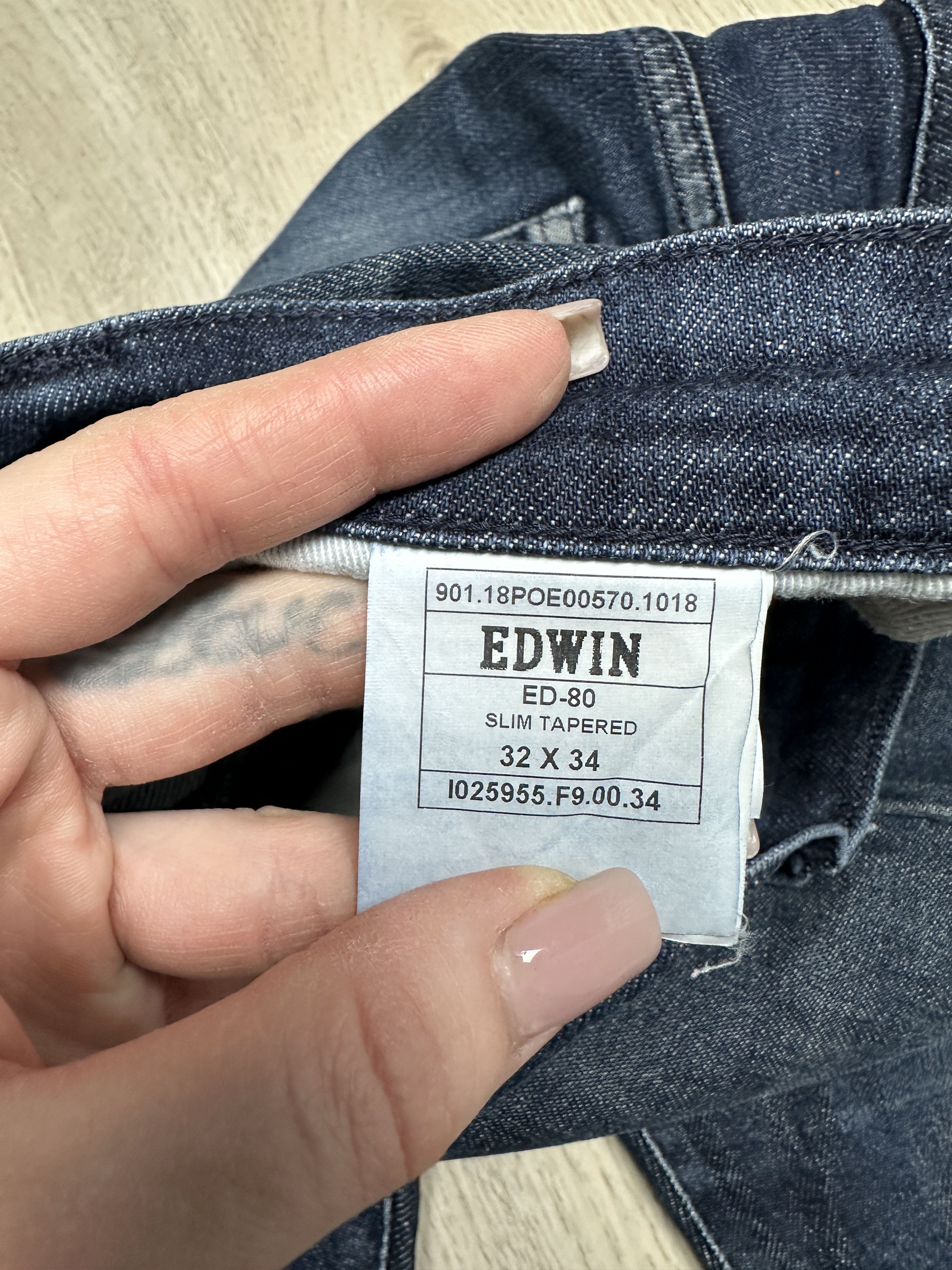 Edwin Edwin Mens Salvage Slim Tapered Denim Pants Jeans Size US 32 / EU 48 - 10 Thumbnail