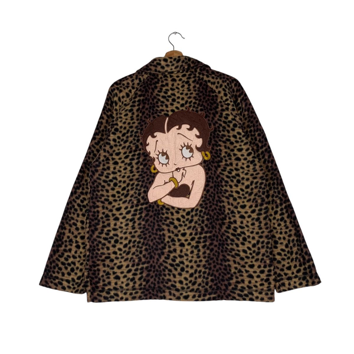 Cartoon Network BETTY BOOP Big Logo Cheetah Print Jacket #1395-C63 Size L / US 10 / IT 46 - 1 Thumbnail