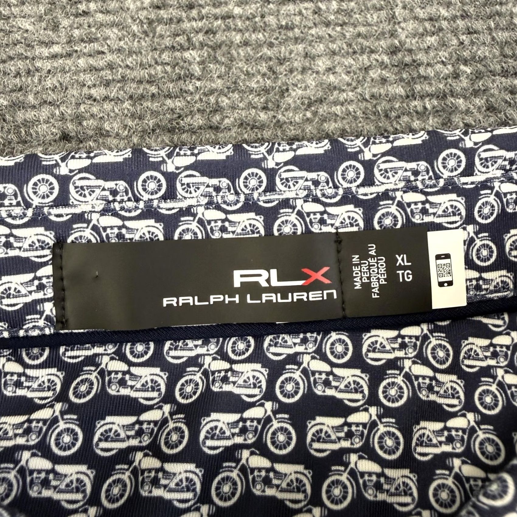 Ralph Lauren RLX Ralph Lauren Polo Shirt Mens XL Blue Motorcycle Graphic Print Golf Performance Shirt Size US XL / EU 56 / 4 - 6 Thumbnail
