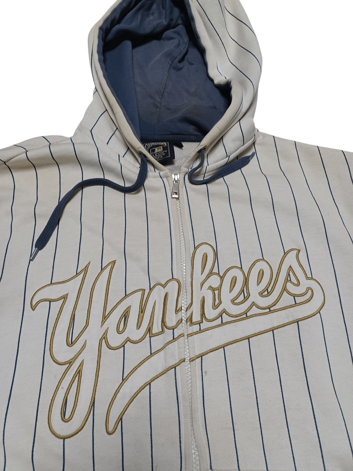 Majestic NEW YORK YANKEES VINTAGE MAJESTIC DISTRESSED ZIP HOODIE Size US L / EU 52-54 / 3 - 2 Thumbnail