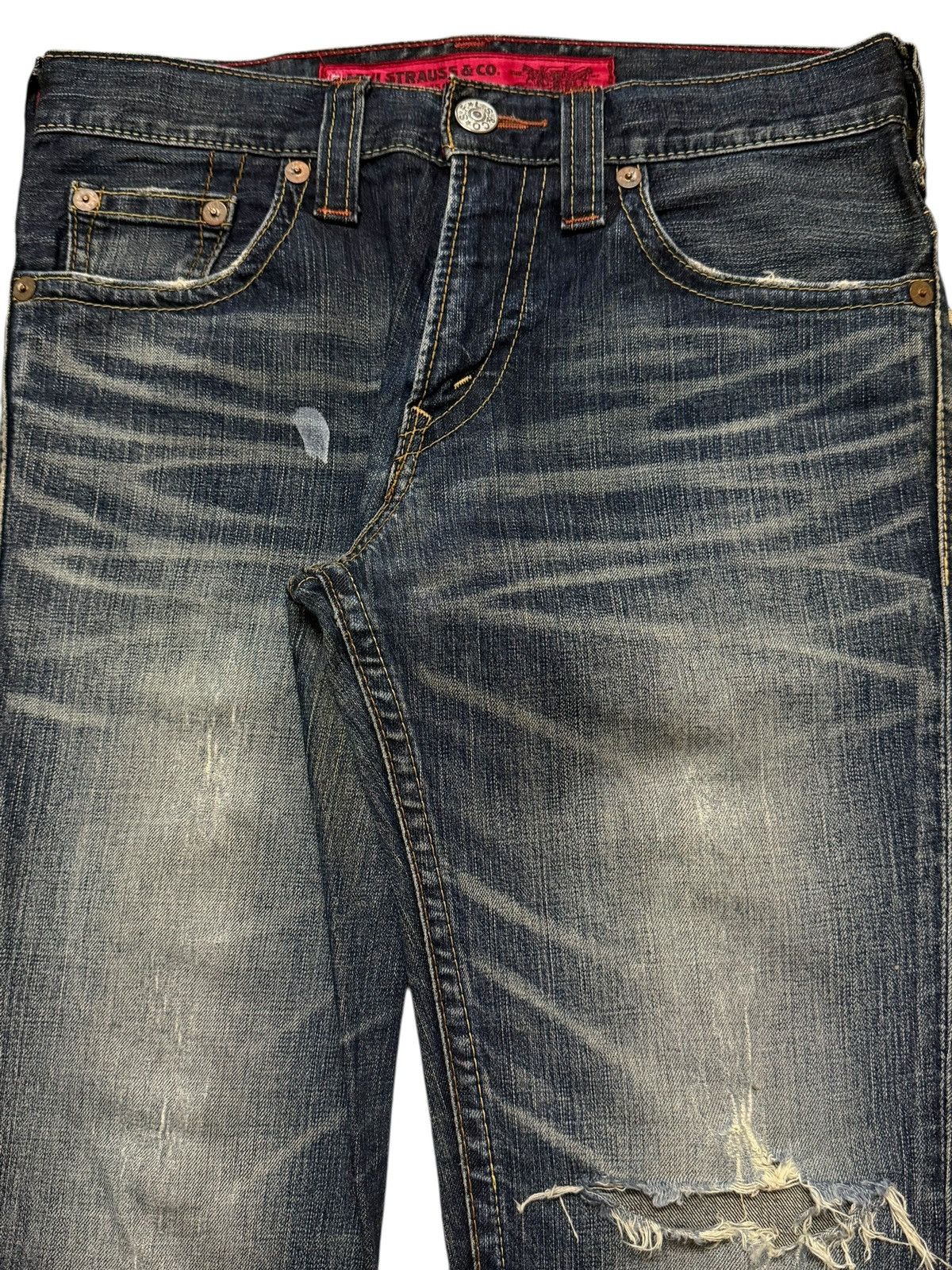 Levi's Vintage Clothing Vintage 90s Levis 506 Blue Wash Faded Distressed Straight Size US 31 - 3 Thumbnail