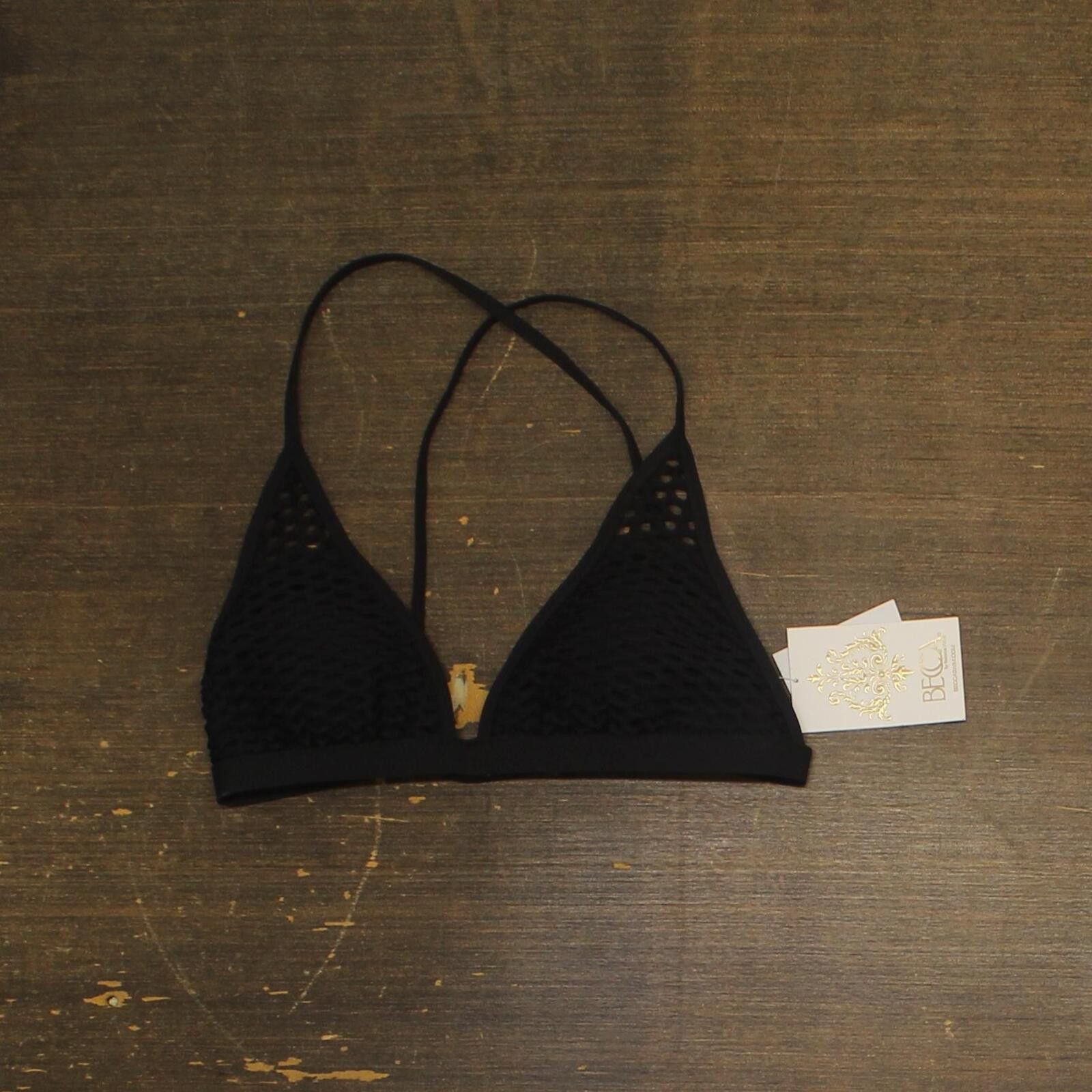 Other Becca Standard Castaway Halter Bikini Top 893157 Black S Size ONE SIZE - 1 Thumbnail