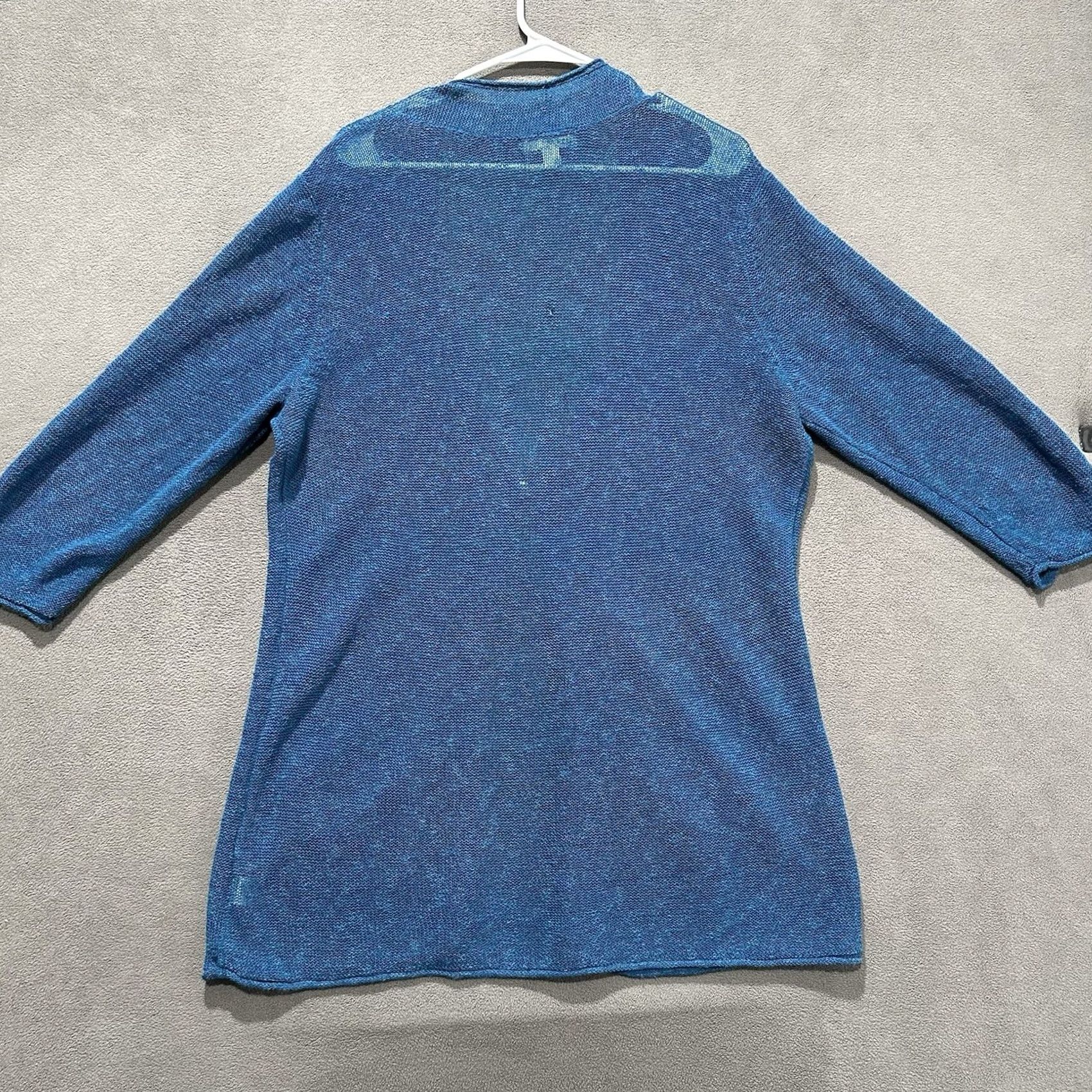 Coldwater Creek Coldwater Creek Cardigan Sweater Womens XL Blue Open Knit Button Linen Blend GUC Size XL / US 12-14 / IT 48-50 - 3 Thumbnail