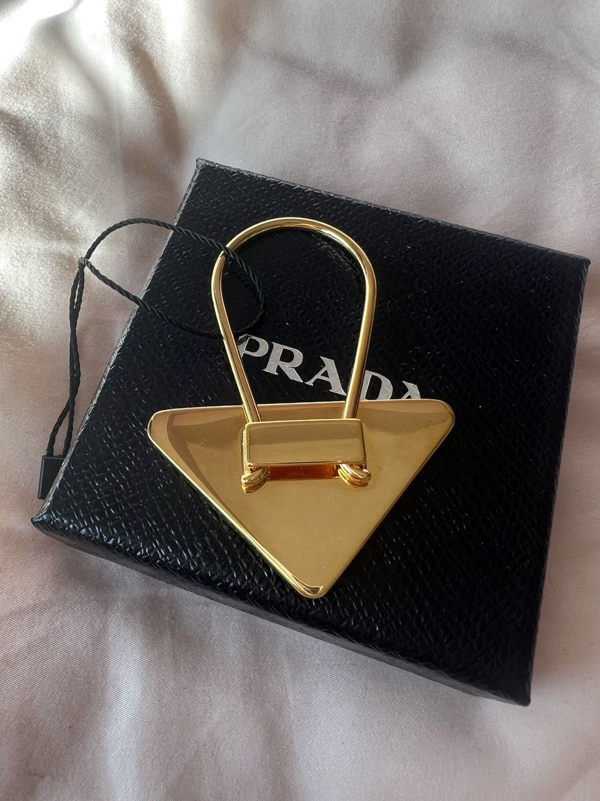 Prada Prada triangle logo leather key chain bag charm Size ONE SIZE - 3 Thumbnail