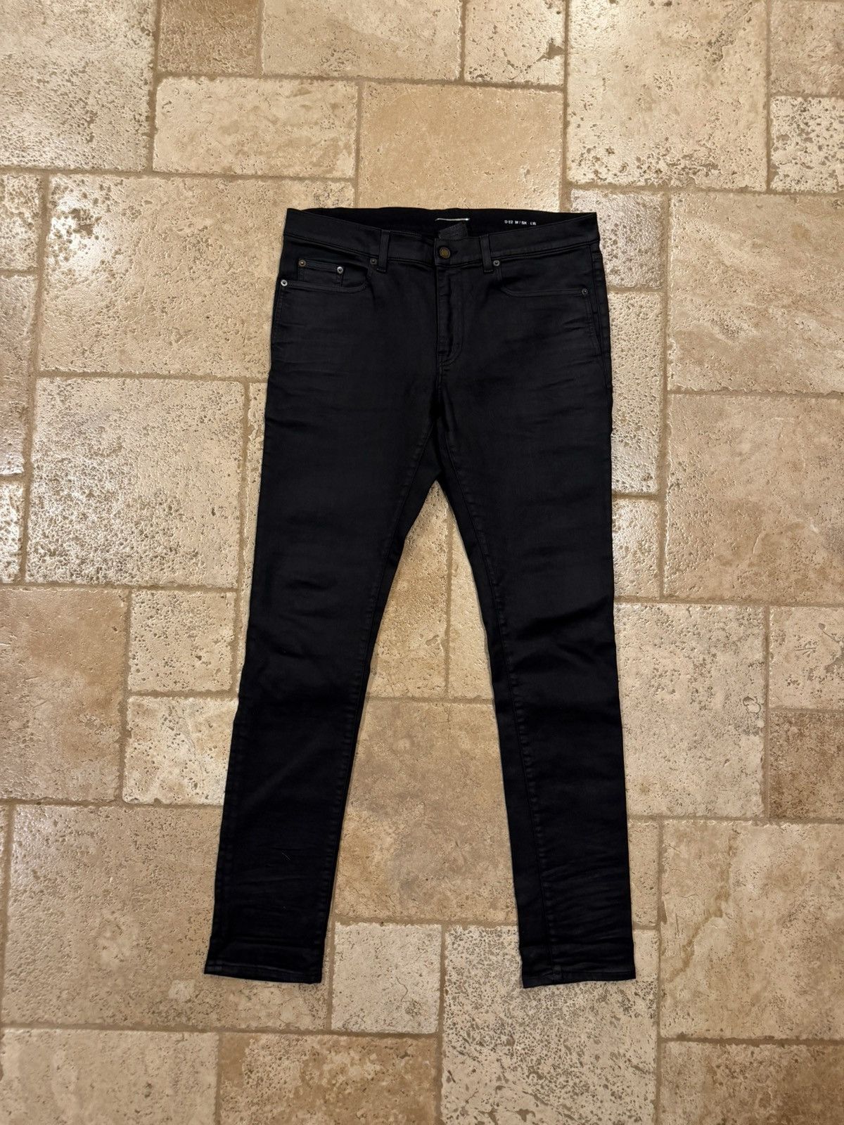Saint Laurent Paris Saint Laurent Paris D02 2021 Black Wax Denim Jeans Size US 34 / EU 50 - 5 Thumbnail