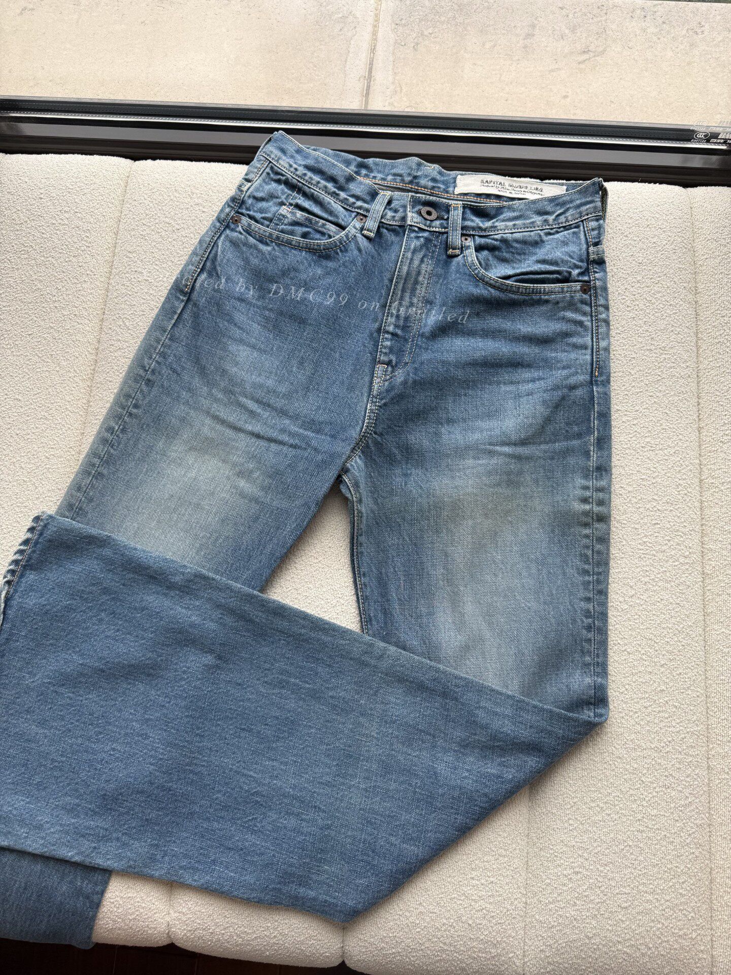 Hiroshi Kato KAPITAL Women's Blue Denim Flared Pants Size 28" / US 6 / IT 42 - 1 Thumbnail