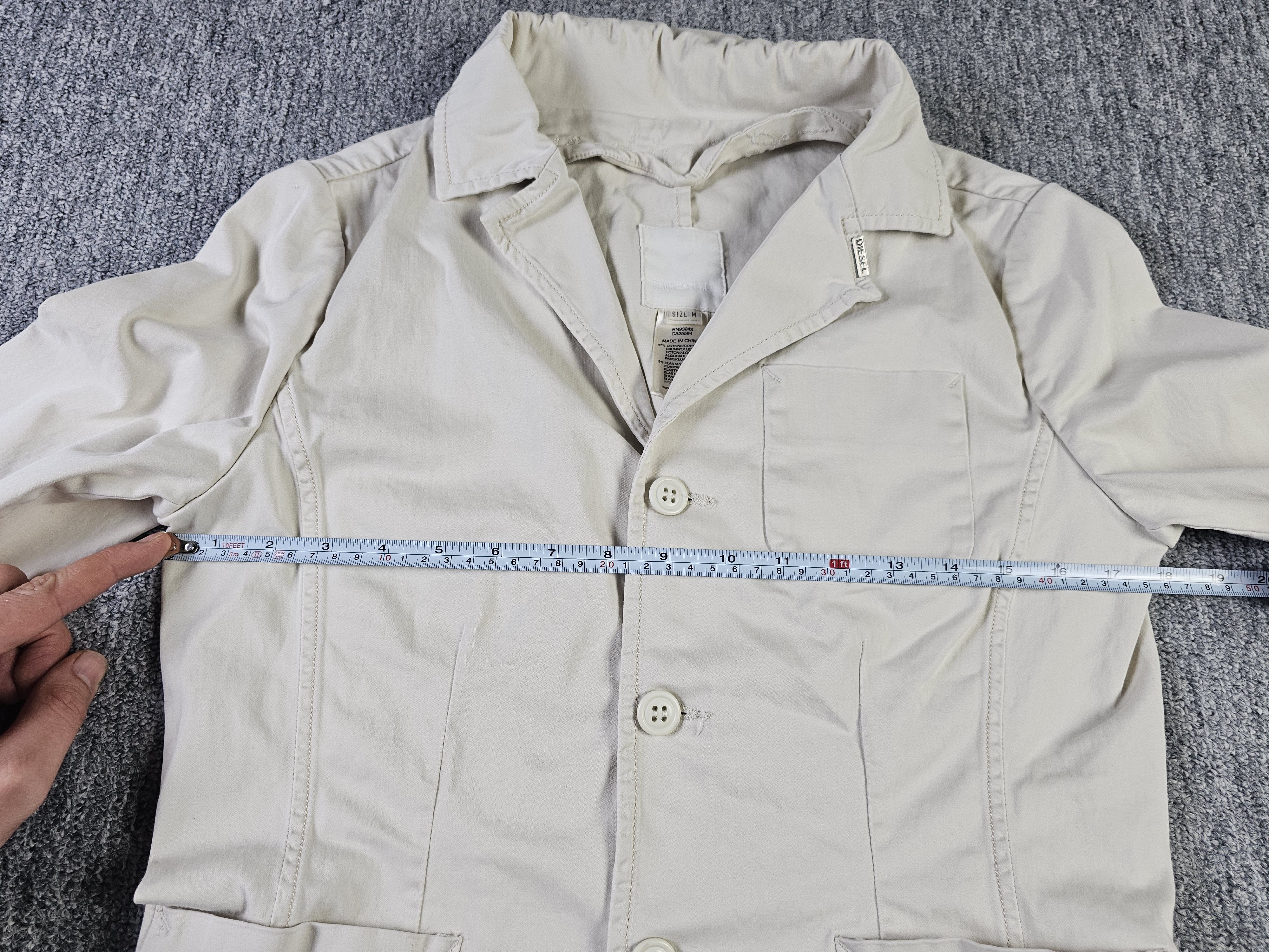 Diesel Diesel Moto Blazer Jacket Cream Distressed Size M / US 6-8 / IT 42-44 - 10 Thumbnail
