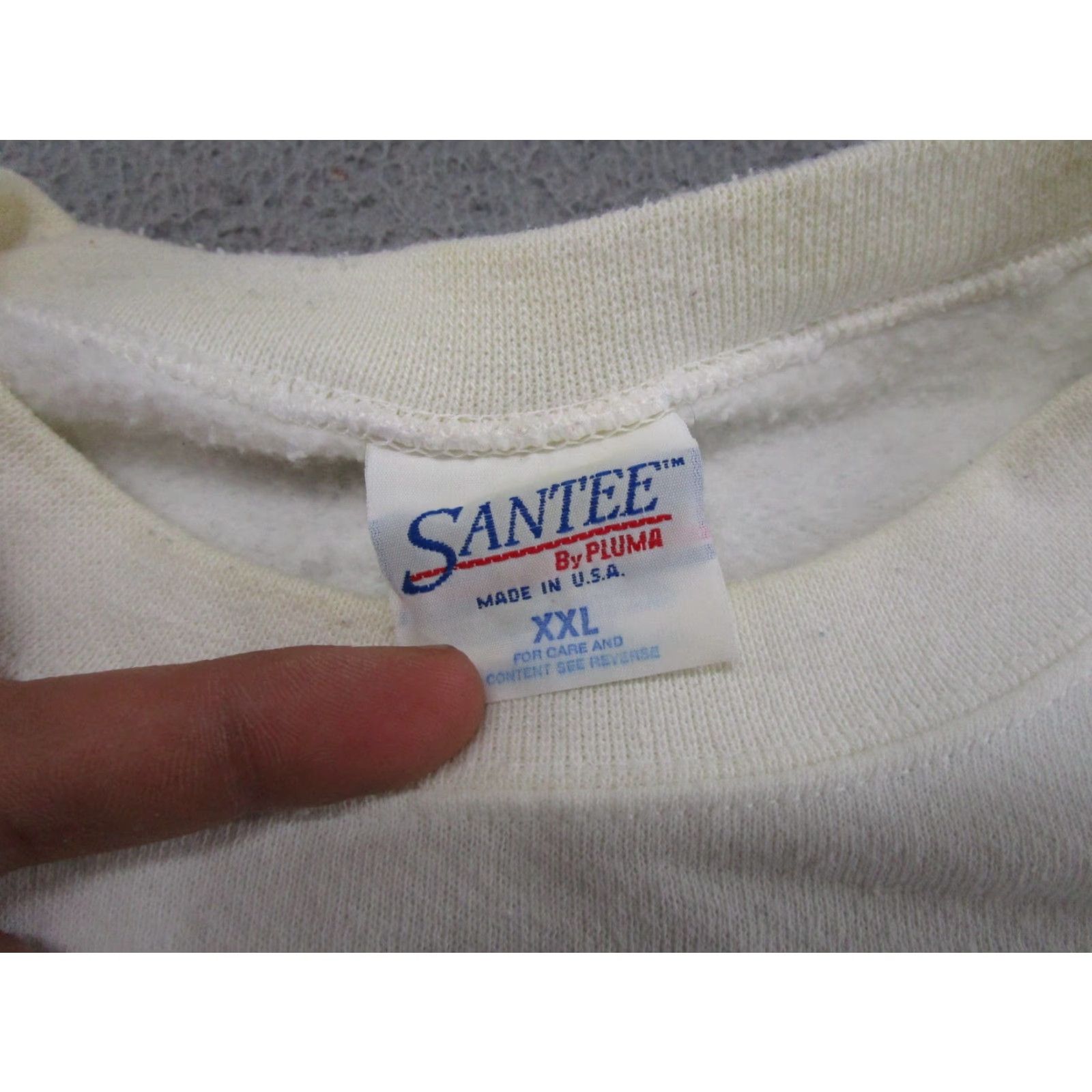 Vintage VTG Wisconsin Special Olympics Pullover Crewneck Sweatshirt 2XL White Cotton Fleece Santee Mens Sweatshirt 90s Sports Hooded Vintage Read Size US XXL / EU 58 / 5 - 3 Thumbnail